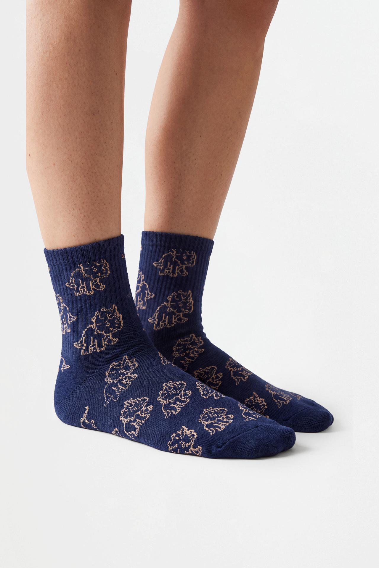 Dinosaur Ankle Socks (7-Pack) — GREY MARL