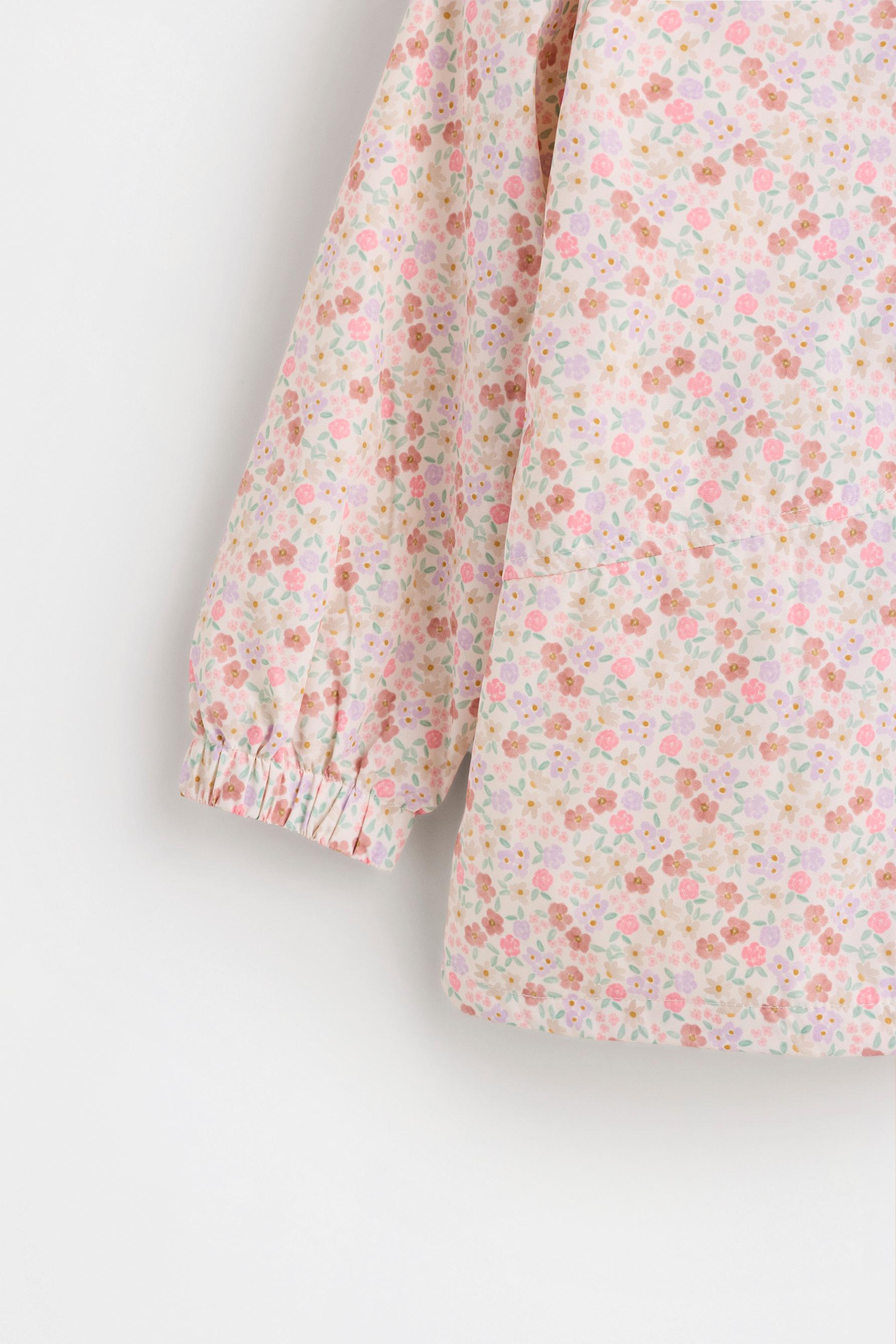 Bow print windbreaker — ECRU