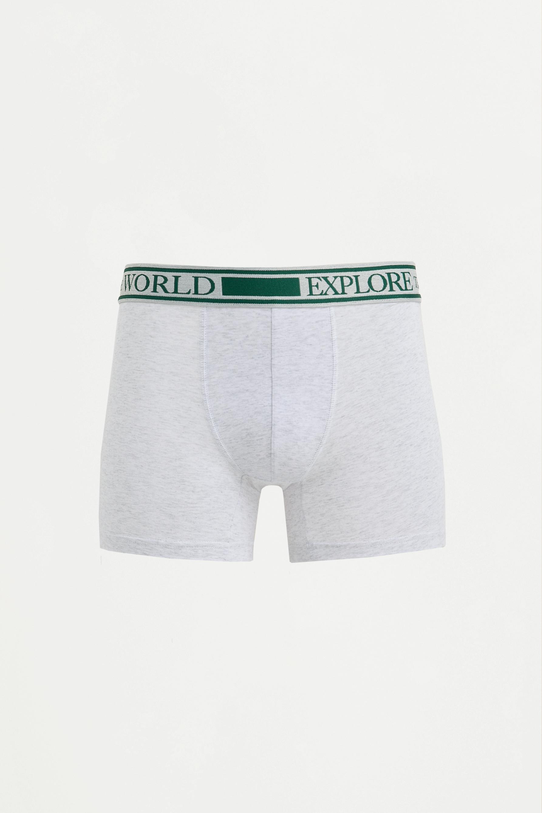 5-pack of long slogan boxers — SAND