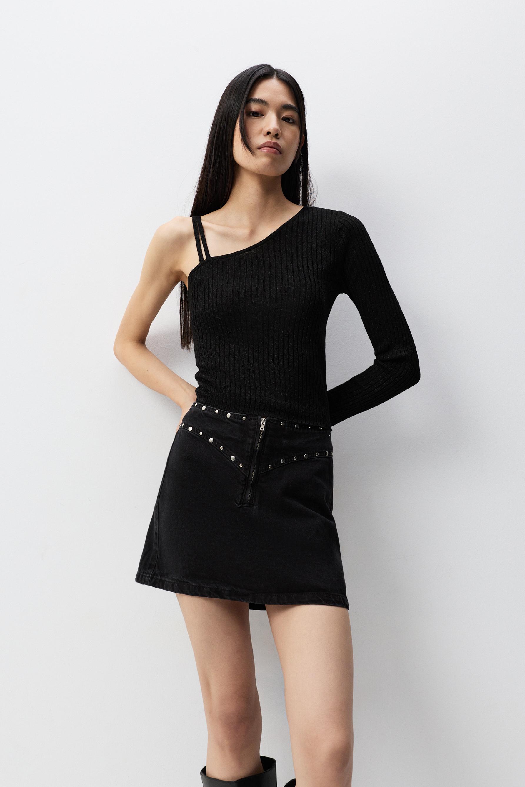 Jersey asimétrico brillo