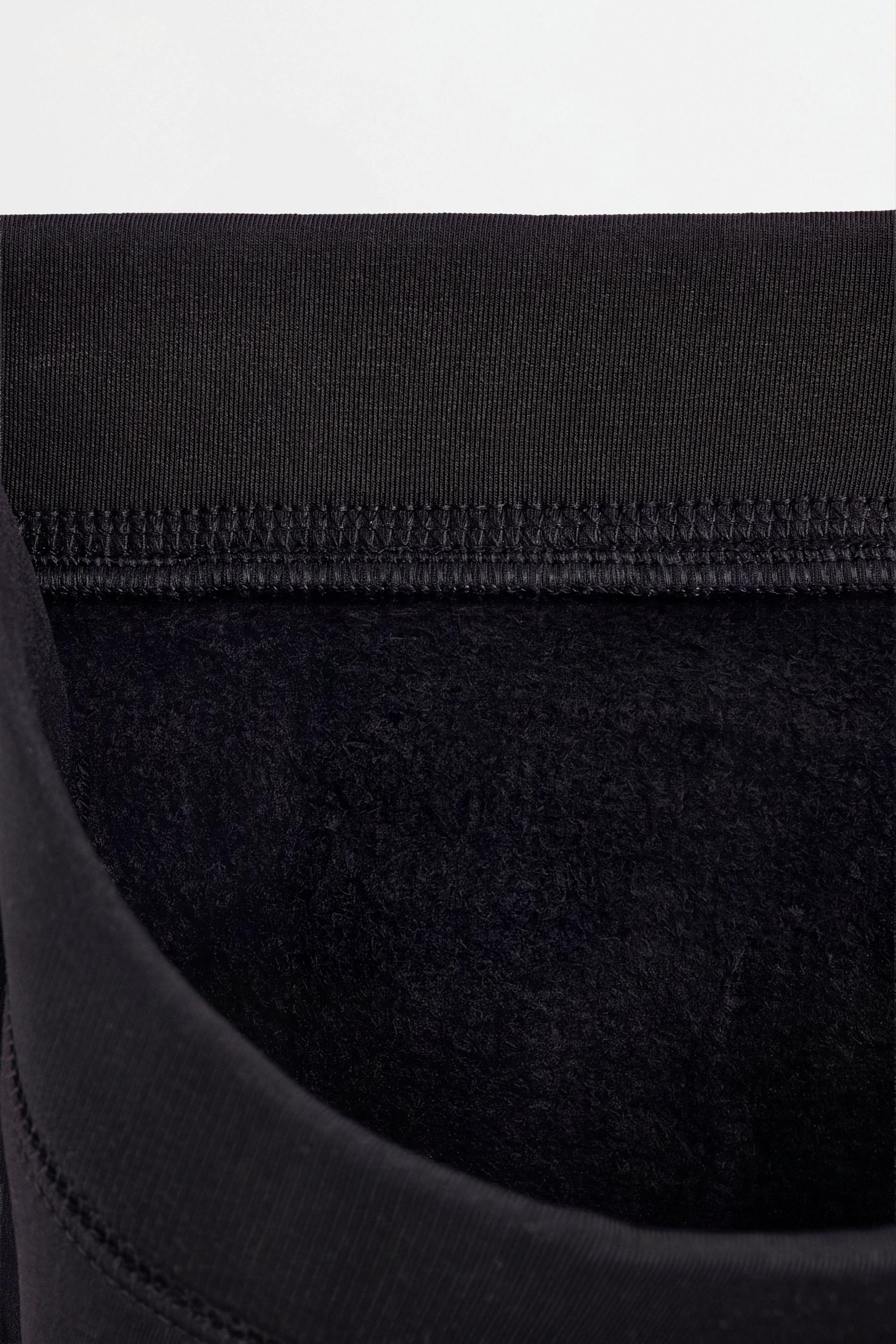 HEAVY WEIGHT thermal bell bottom leggings (10°F to 48°F) — BLACK