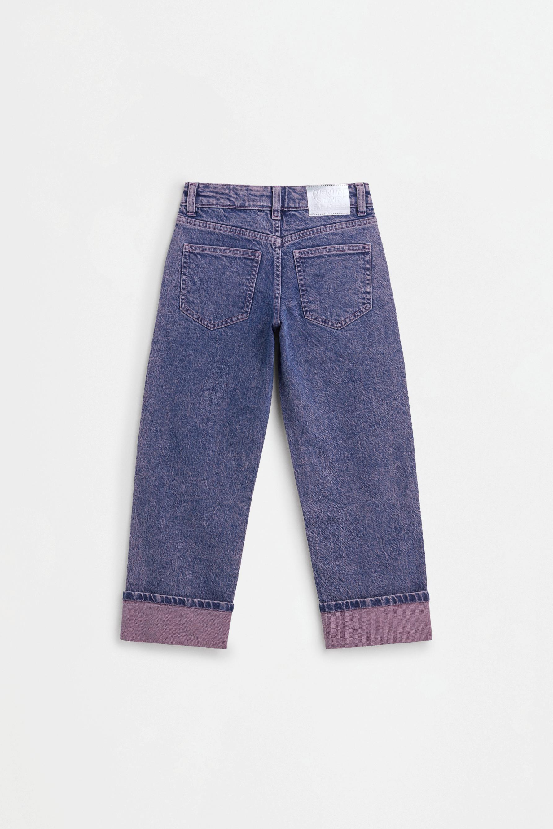 Studded straight-leg jeans — INDIGO