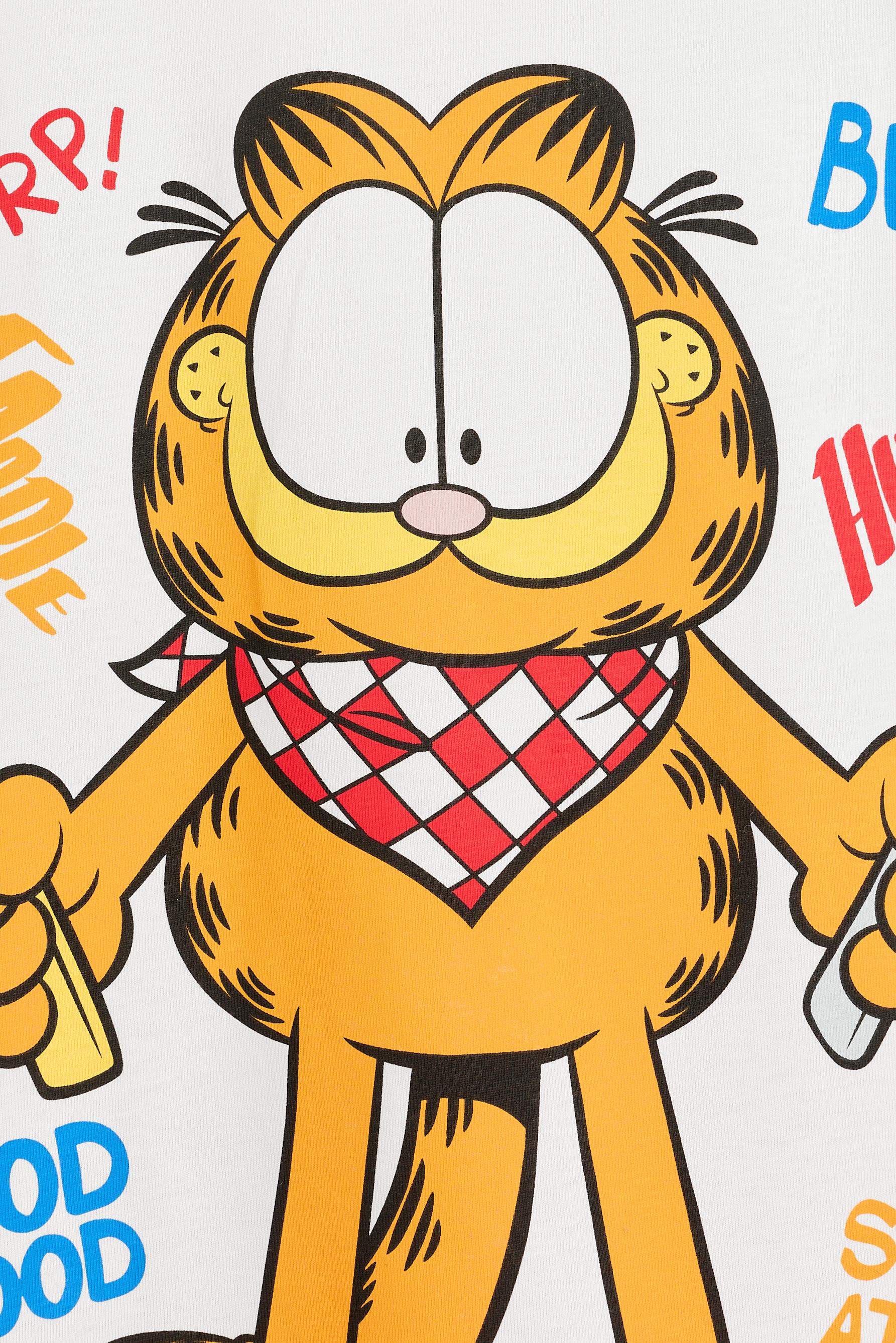 Garfield ©Nickelodeon short pyjamas with eye mask — WHITE