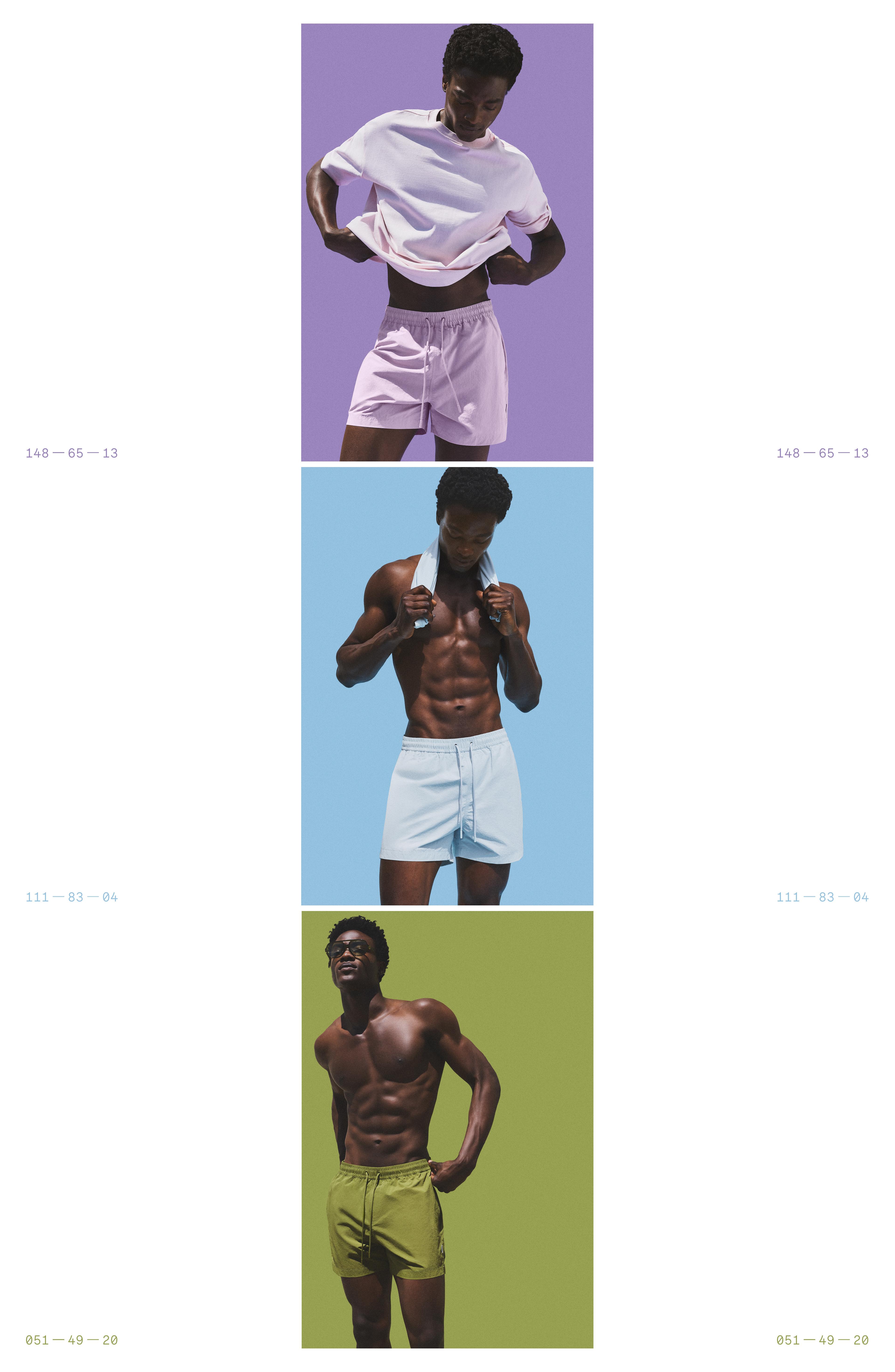 Coloro x Lefties straight swim trunks — SKY BLUE