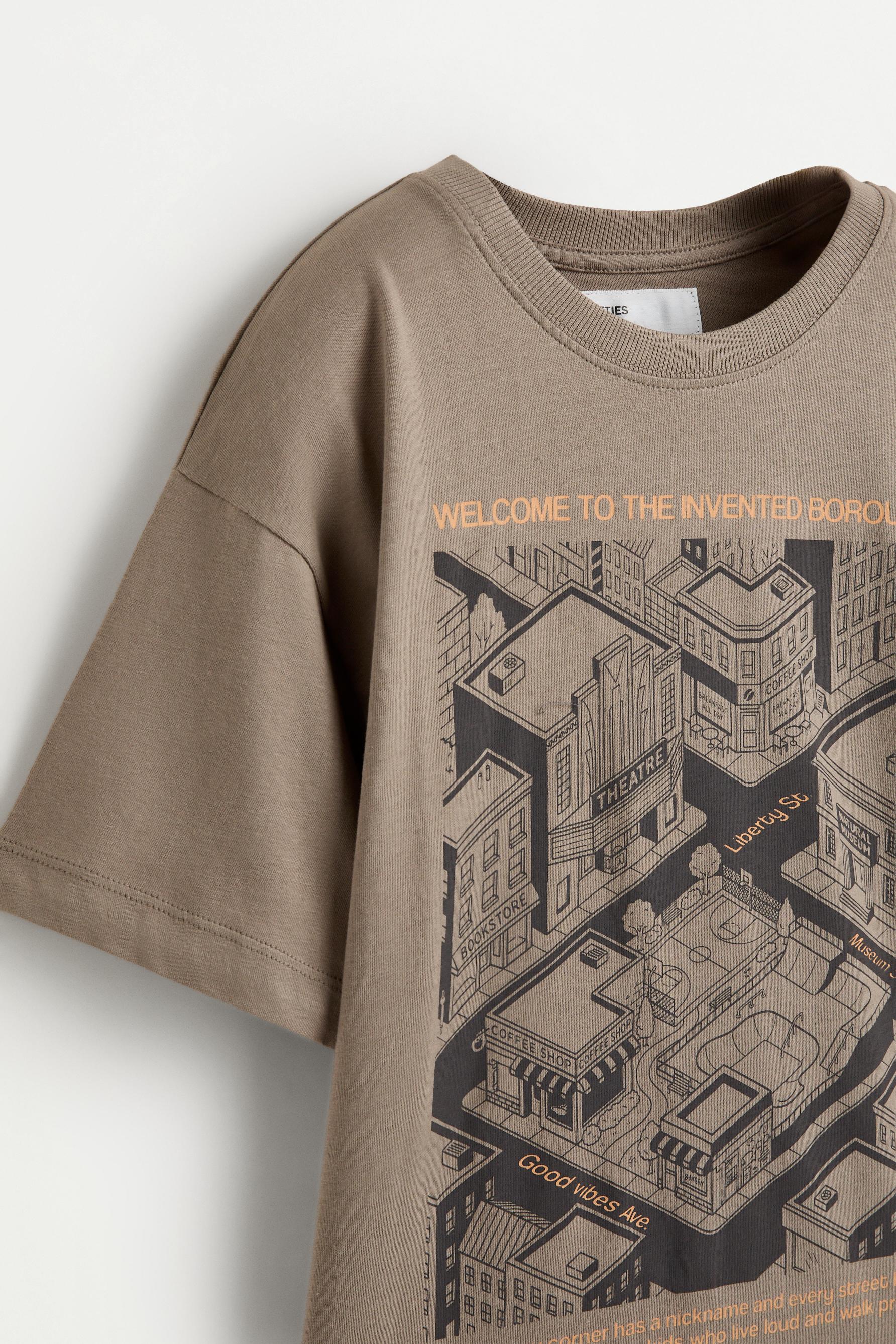 Printed T-shirt — PALE OCHRE