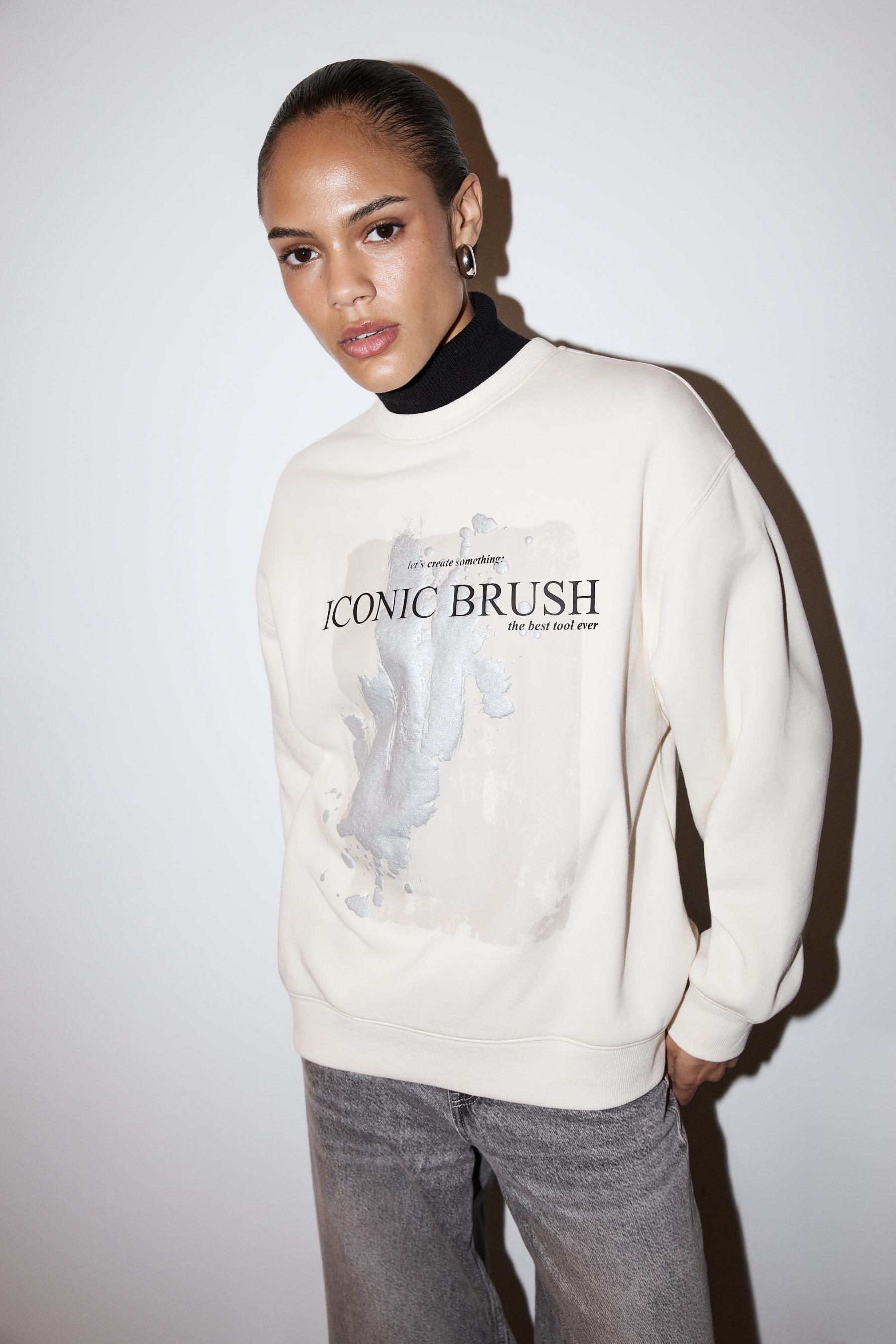 Sudadera print metalizado relieve