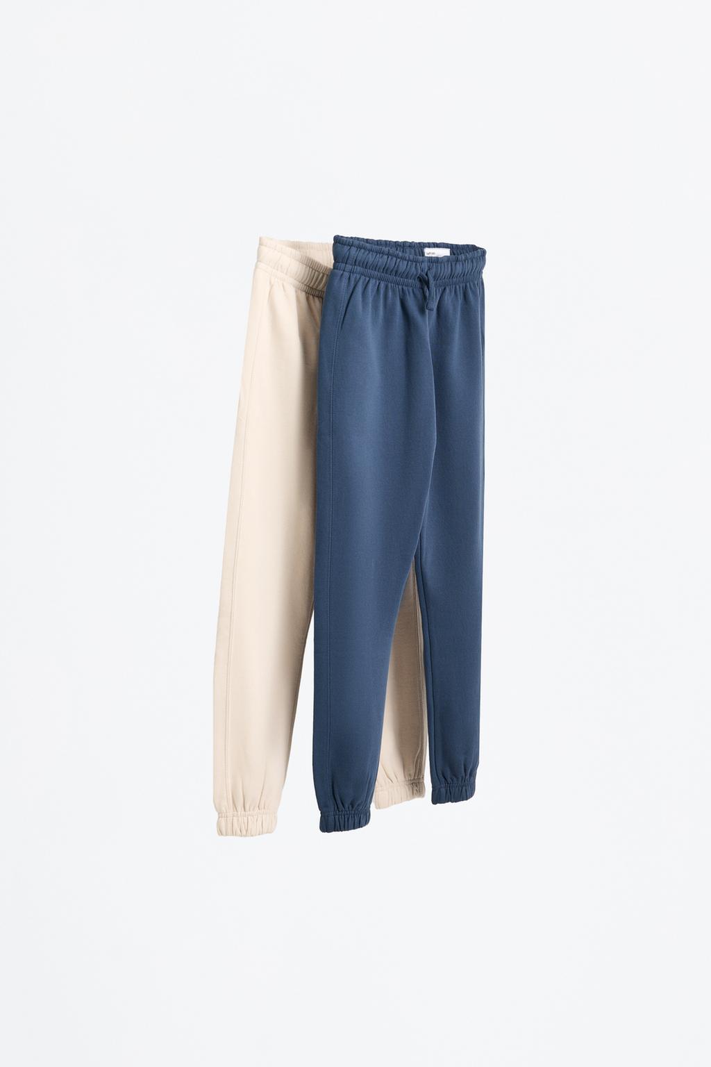 Pack of 2 plain plush trousers