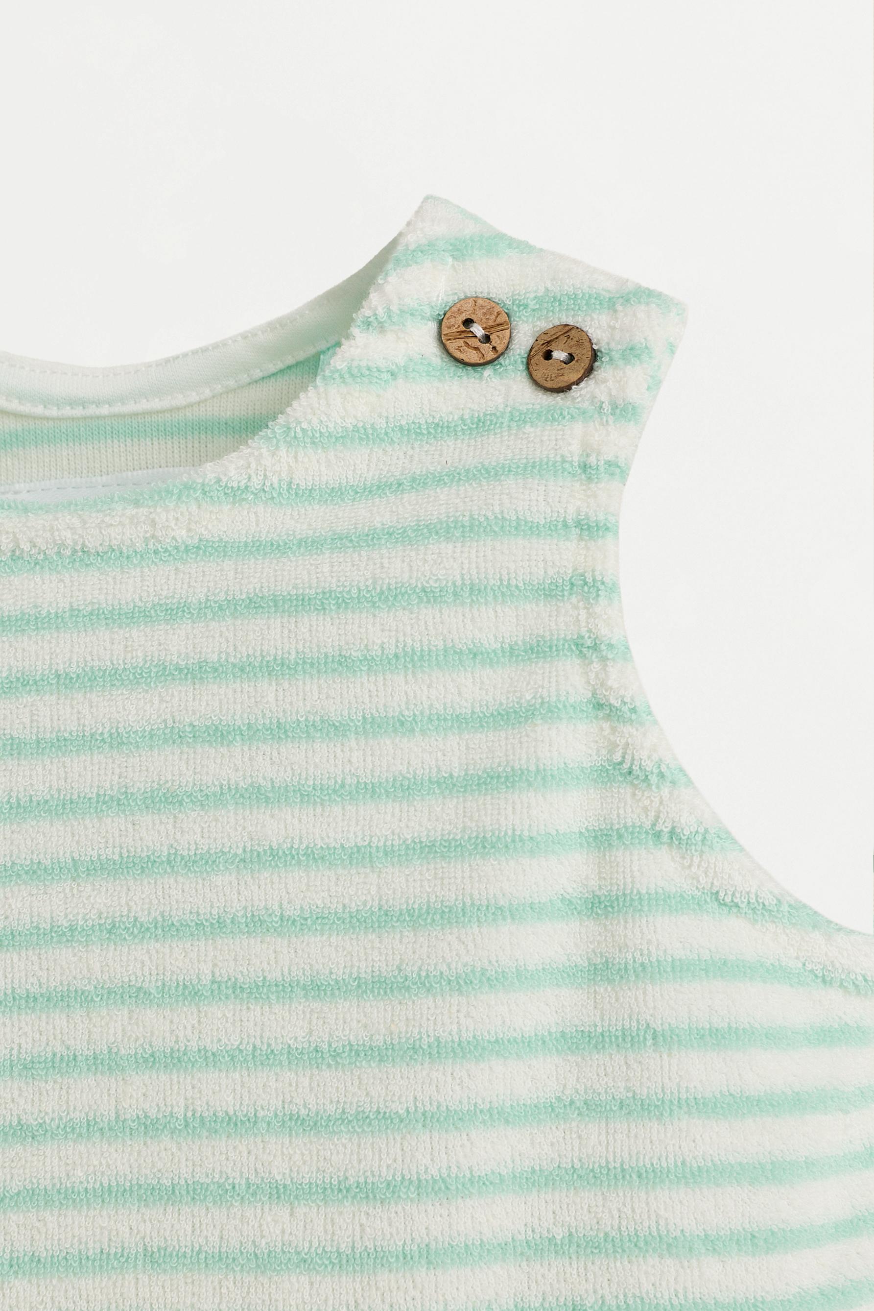 Terry cloth T-shirt and briefs co-ord — AQUAMARINE