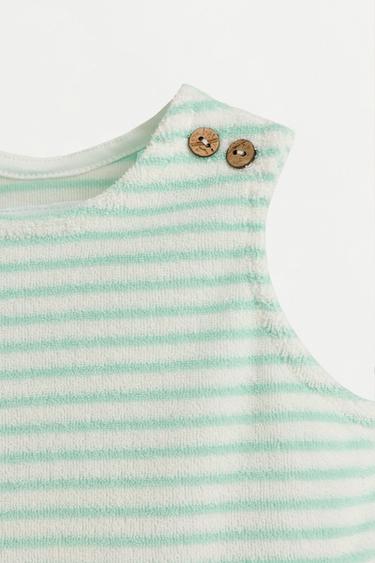 Terry cloth T-shirt and briefs co-ord — AQUAMARINE 6