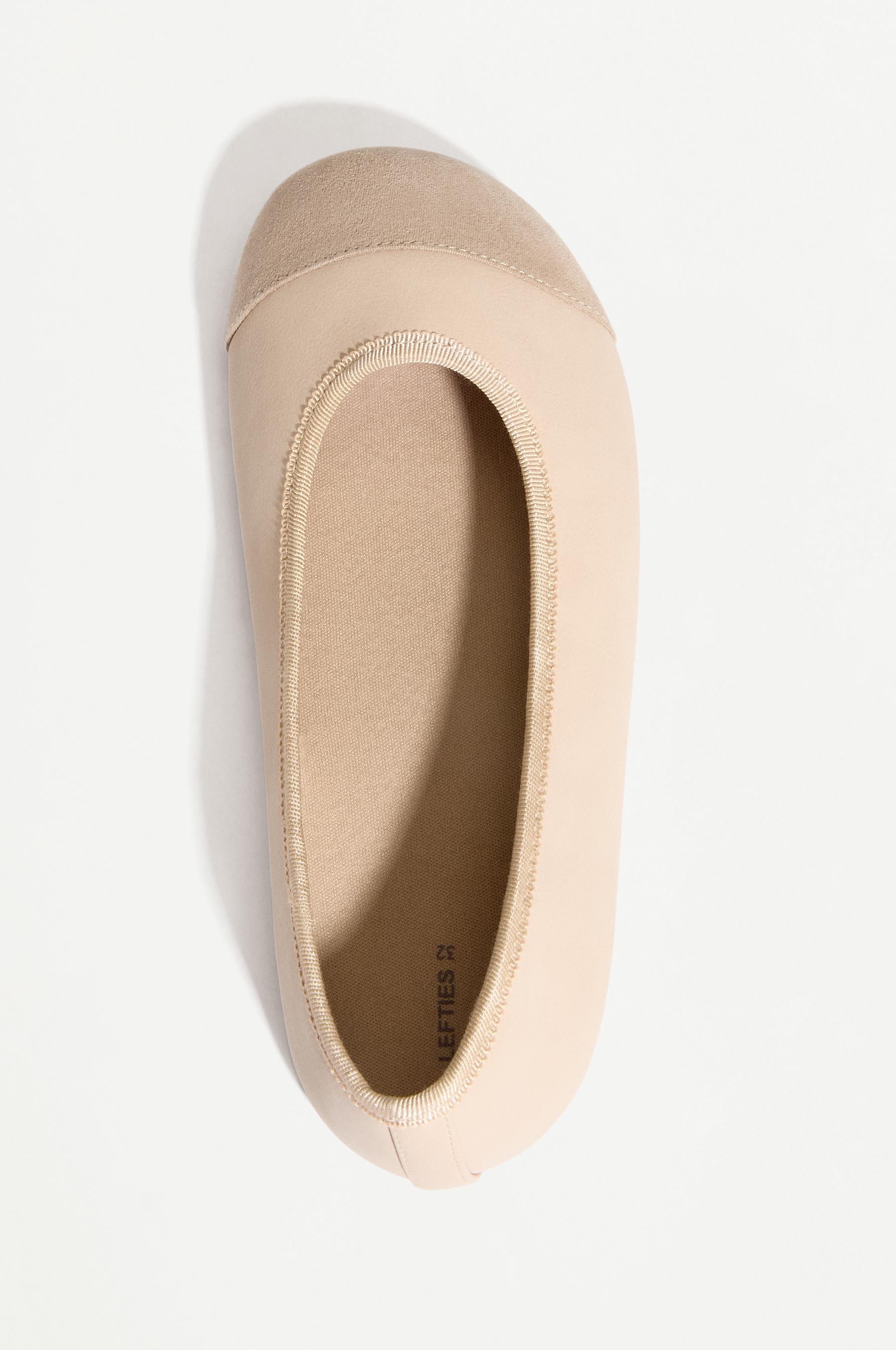 BAREFOOT TOECAP BALLET FLATS — ECRU