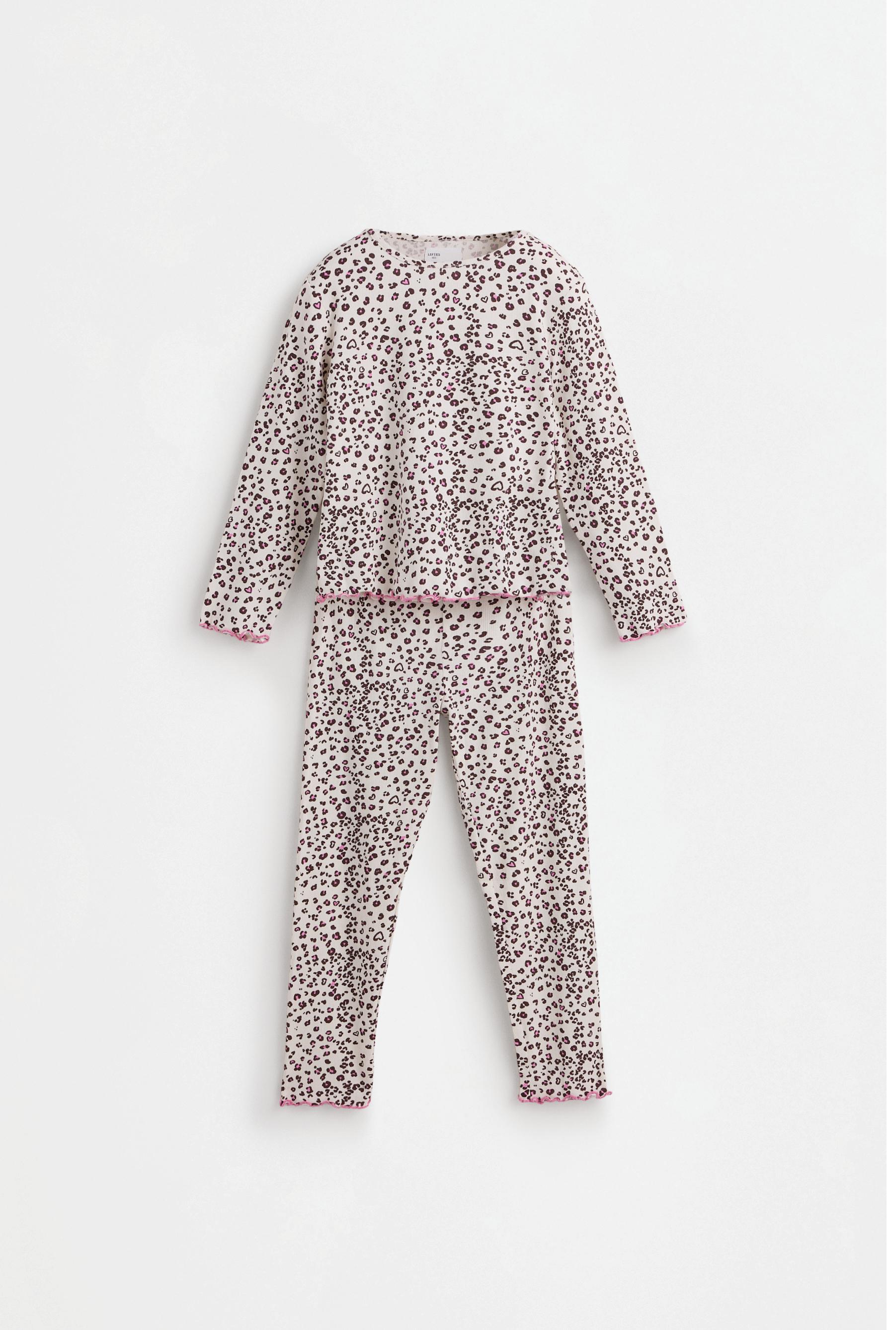 Ribbed animal print pyjamas — LEOPARD PRINT