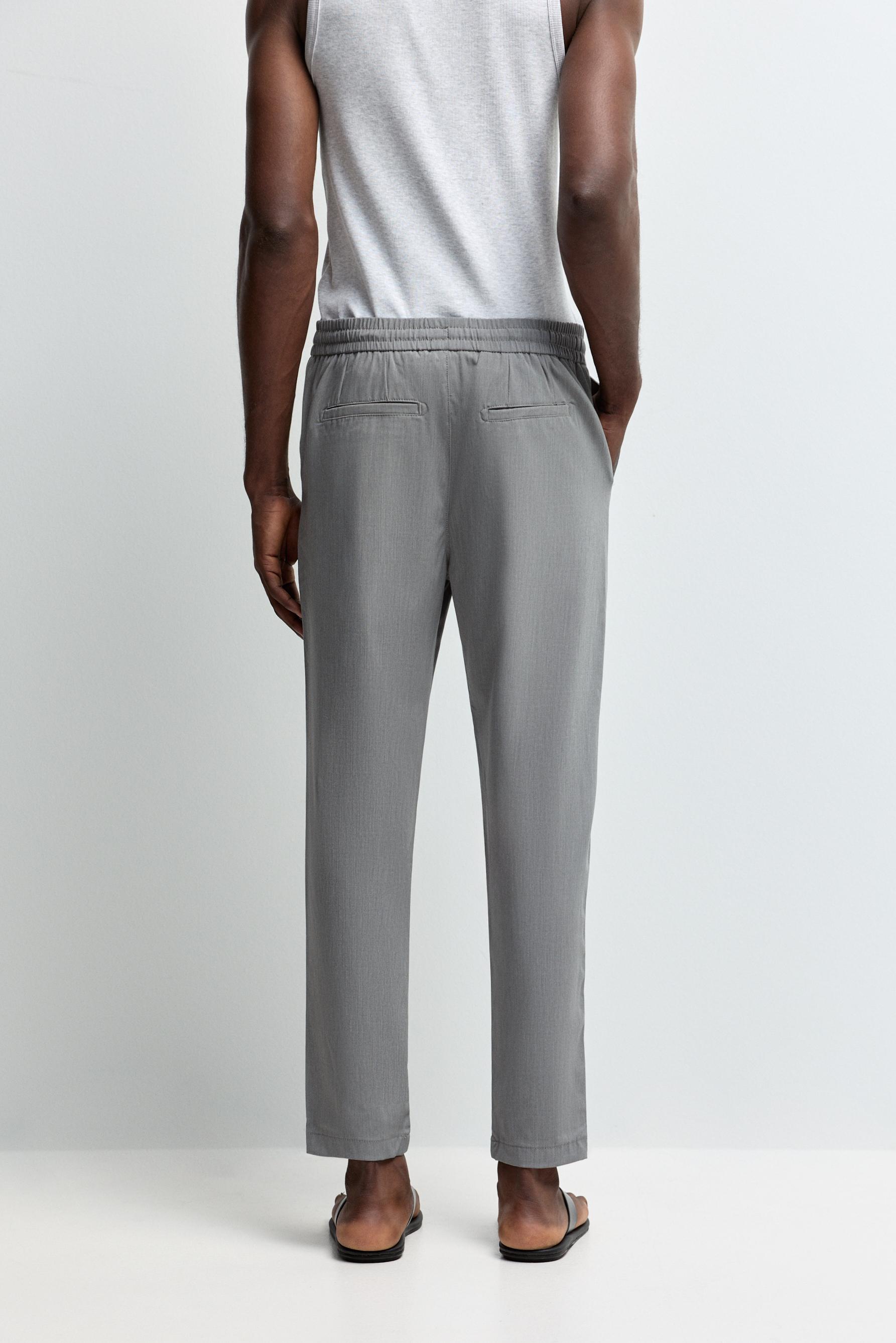 Tailored jogger trousers — GREY MARL