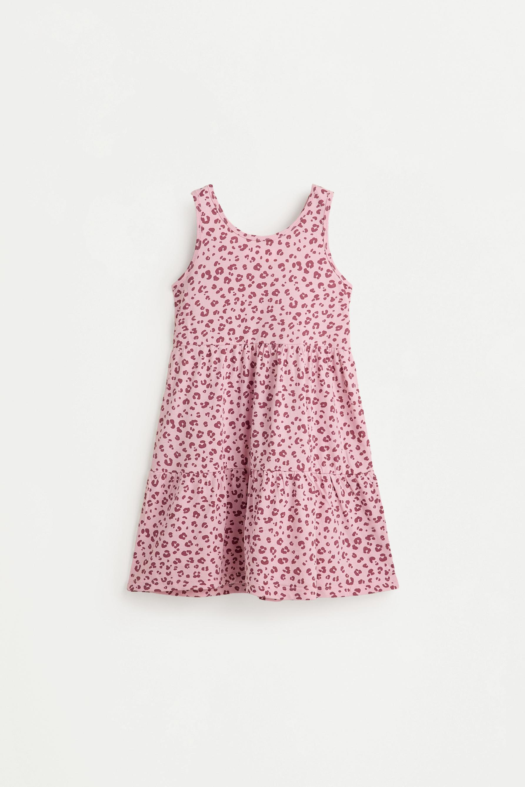 Printed strappy dress — PASTEL PINK