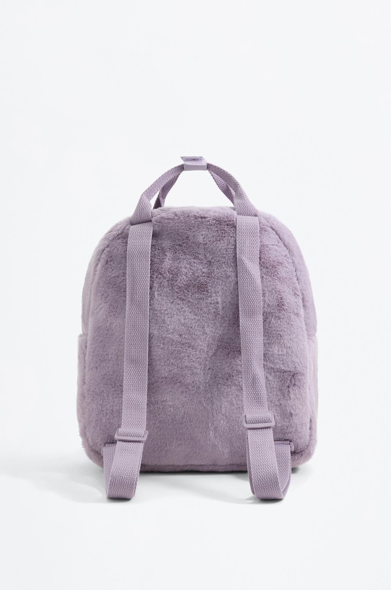 Kuromi Hello Kitty ©SANRIO faux fur backpack — MAUVE