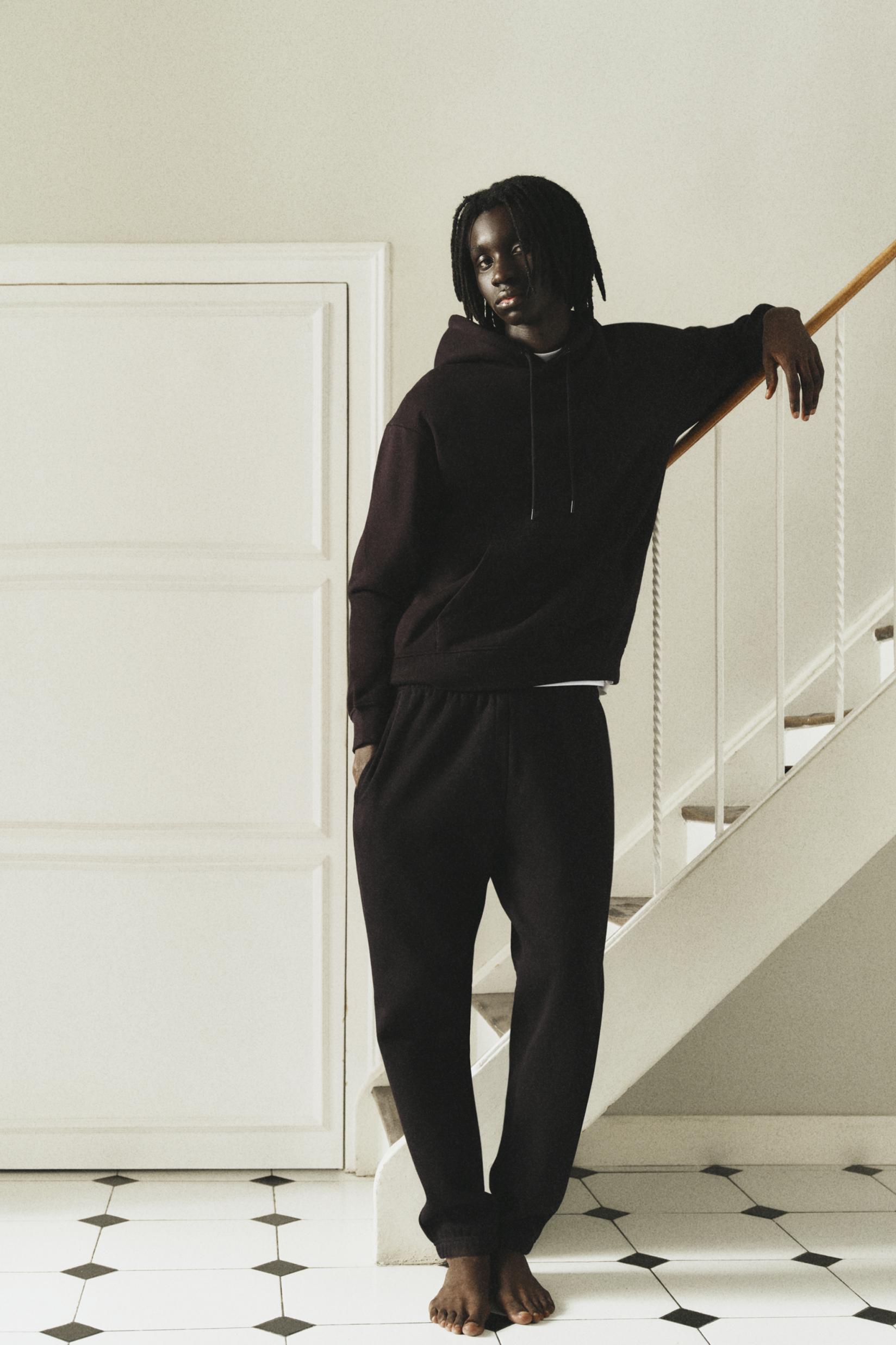 Slim fit tracksuit bottoms — BLACK