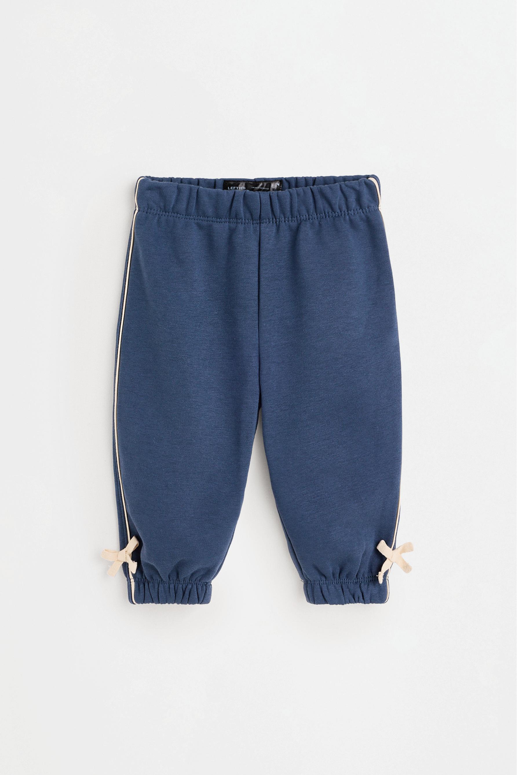 Polo sweatshirt and bow trousers set — ECRU