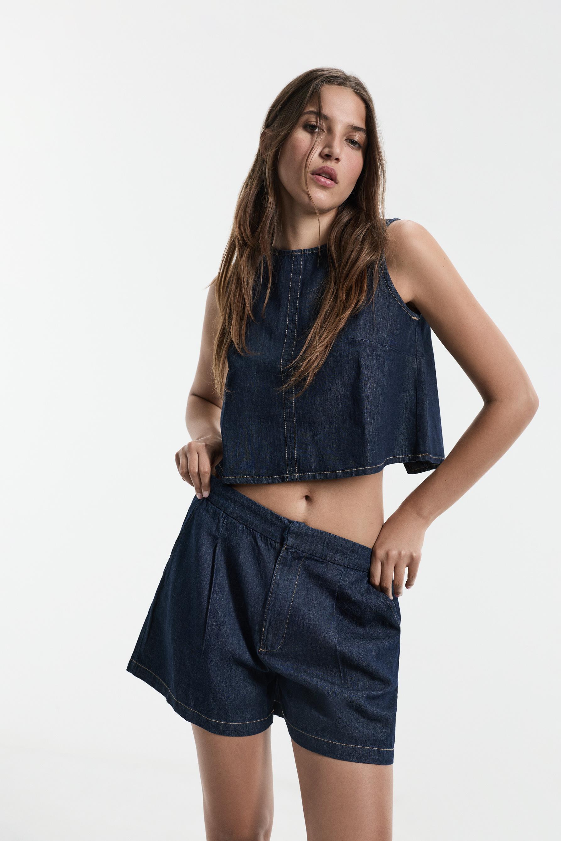 Denim top — NAVY