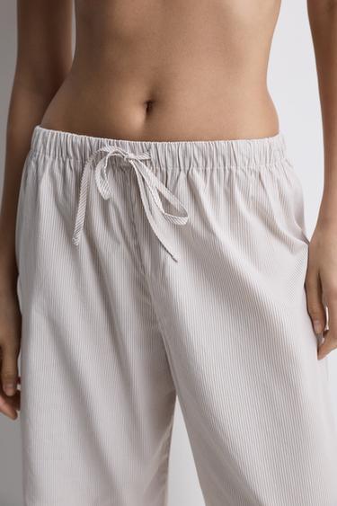 Striped pyjama bottoms — BEIGE 3