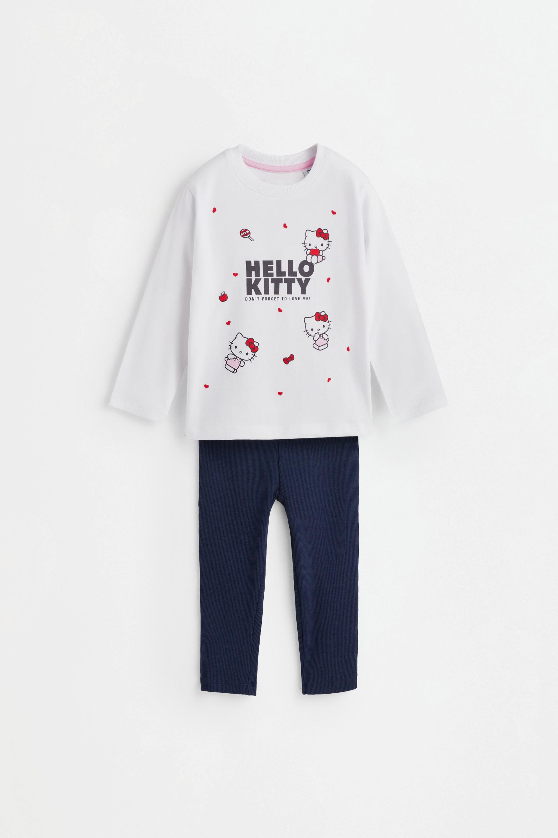 Hello Kitty ©SANRIO T-shirt and leggings set — WHITE