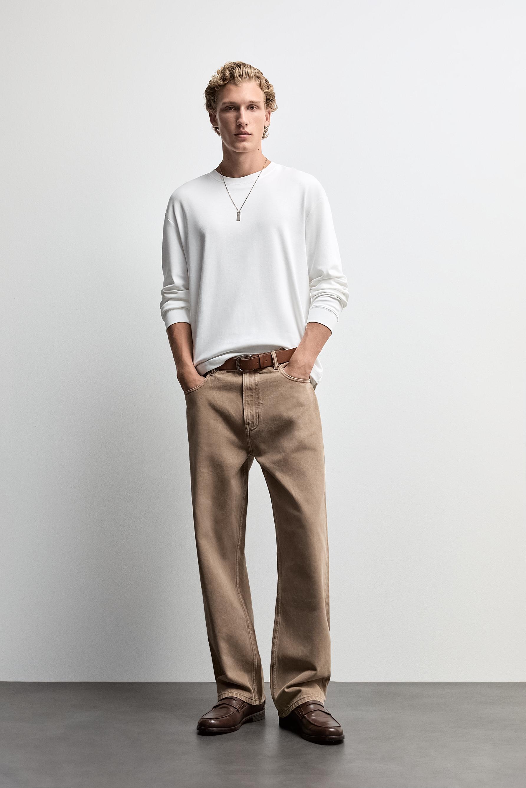 Long sleeve interlock T-shirt — OFF WHITE