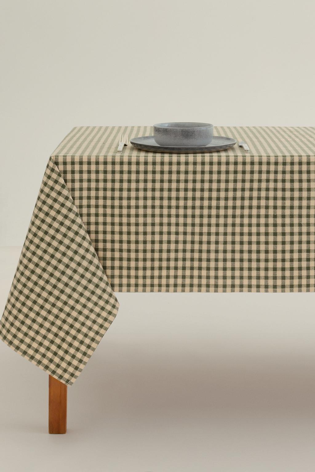 Toalha de mesa aos quadrados vichy 140 x 240 cm