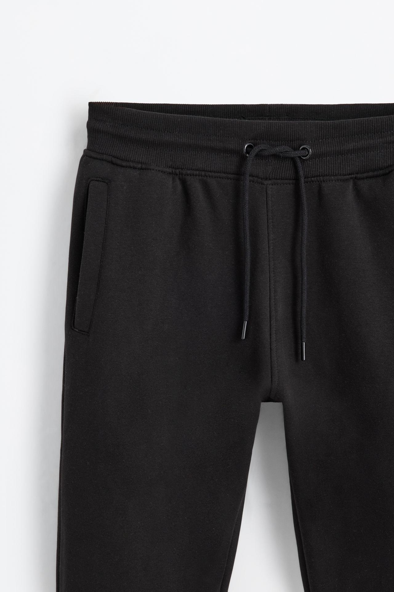 Regular fit tracksuit bottoms — BLACK