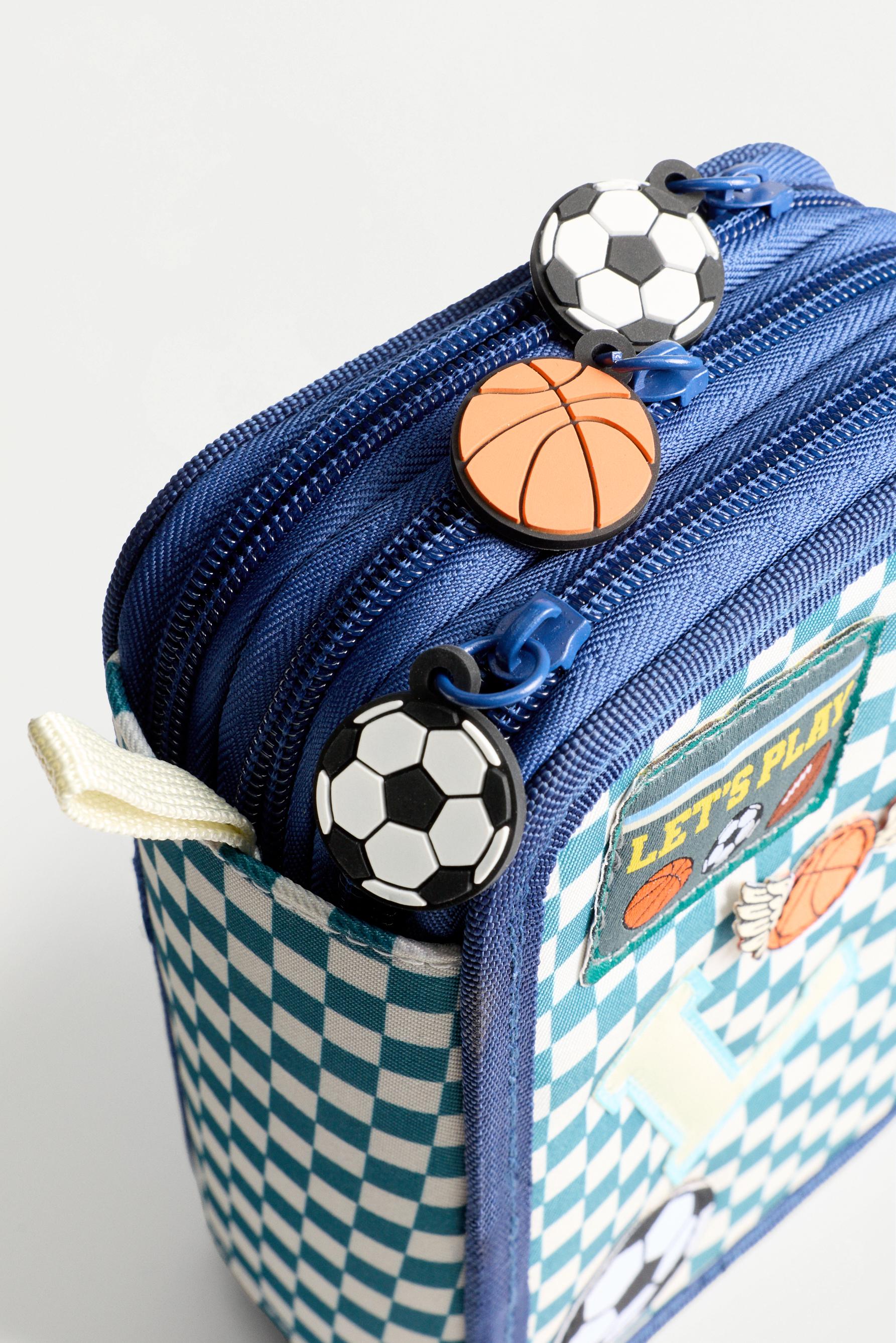 Three-tier sports pencil case — NAVY