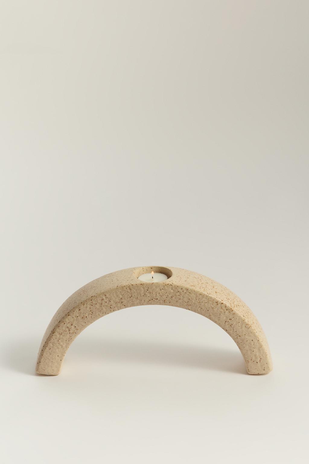 Portavelas cerámica