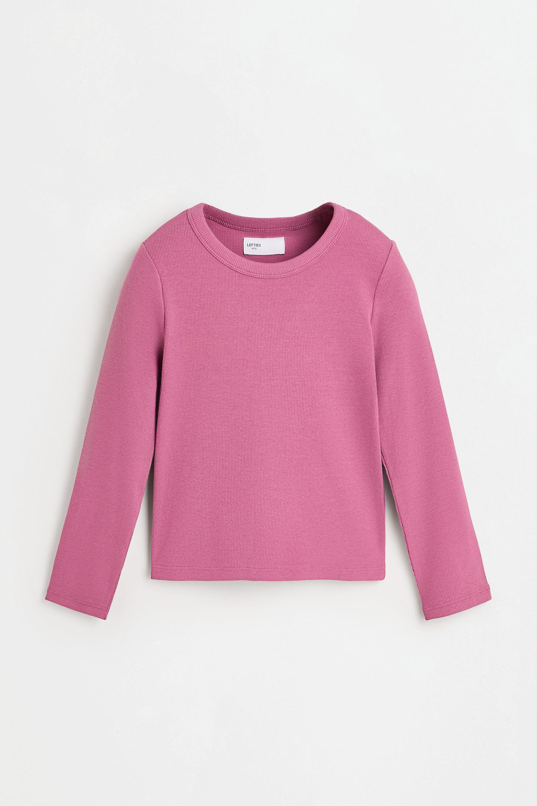 Ribbed T-shirt — DARK PINK
