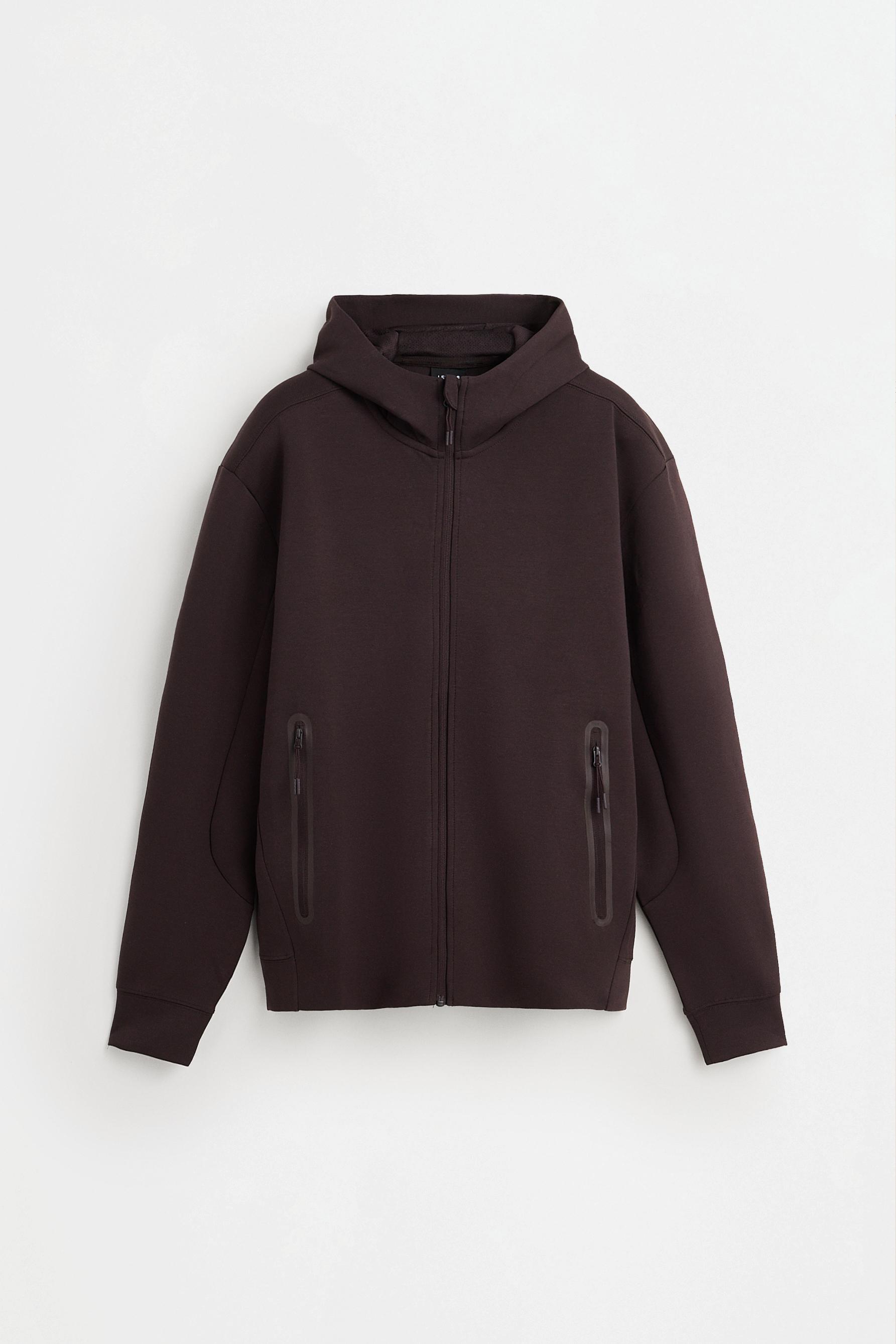 Interlock zip hoodie — CHOCOLATE