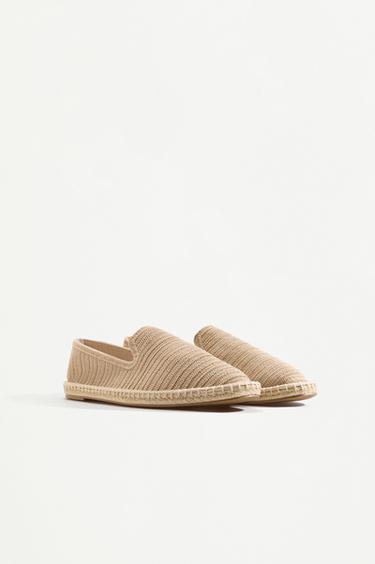 Crochet jute effect espadrilles — BEIGE 2