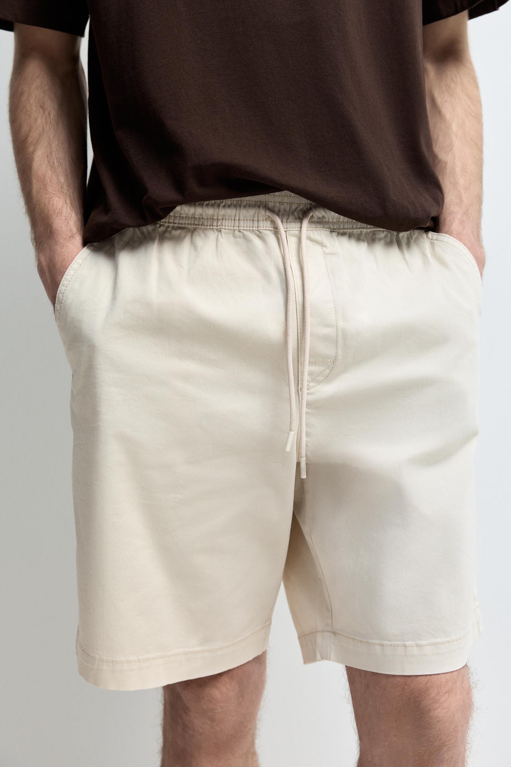 Jogger Bermuda shorts — ECRU