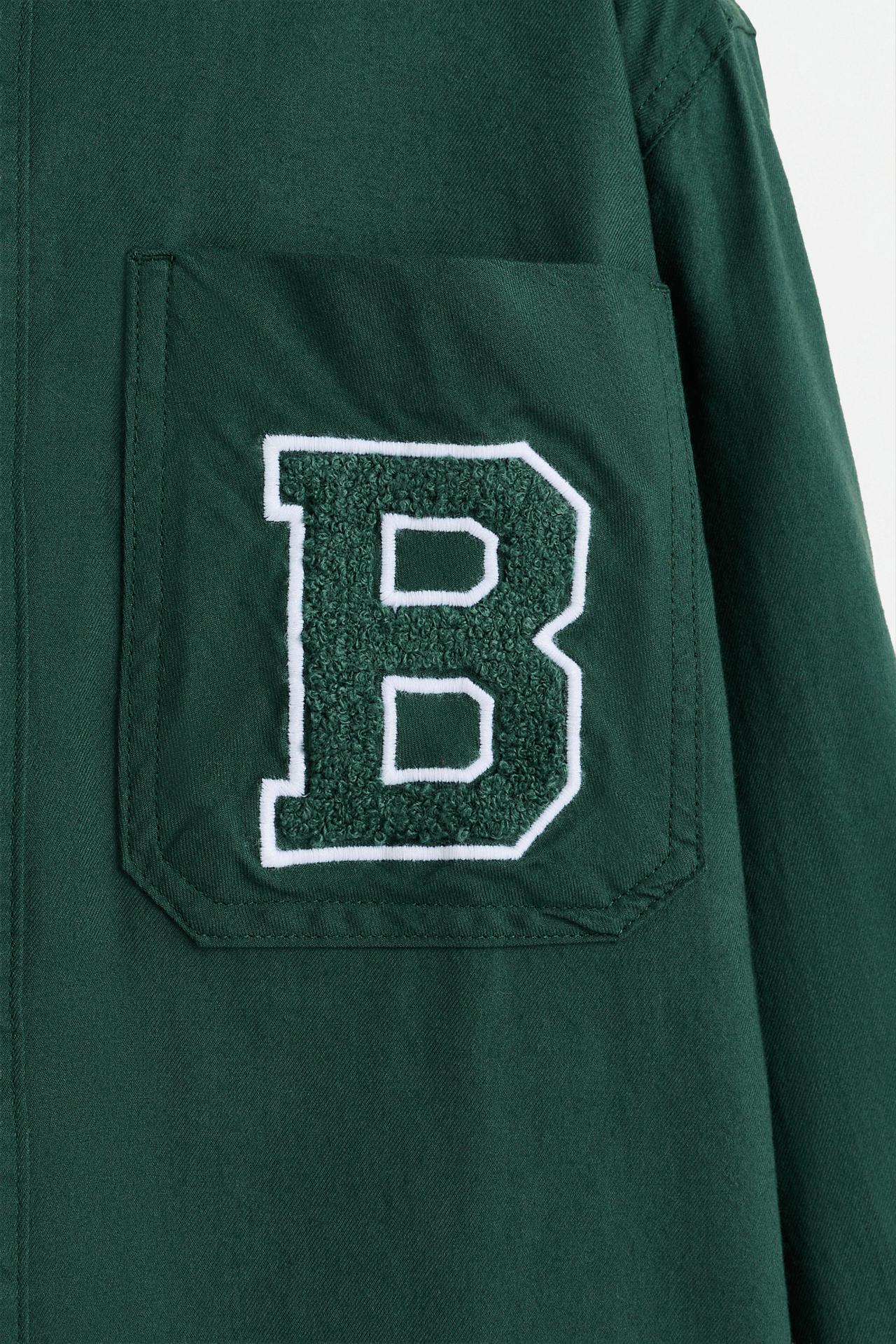 Shirt with patch — GREEN