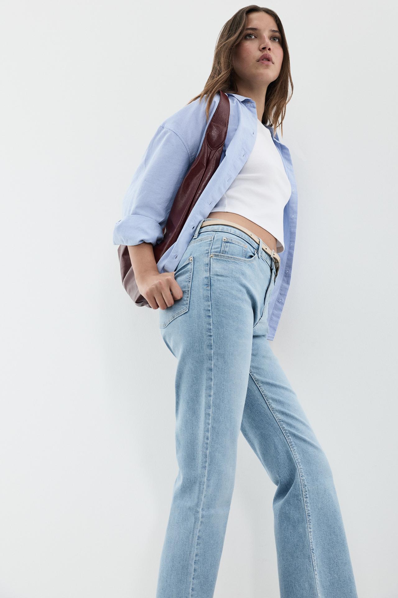 Mini bell bottom jeans — SKY BLUE MARL