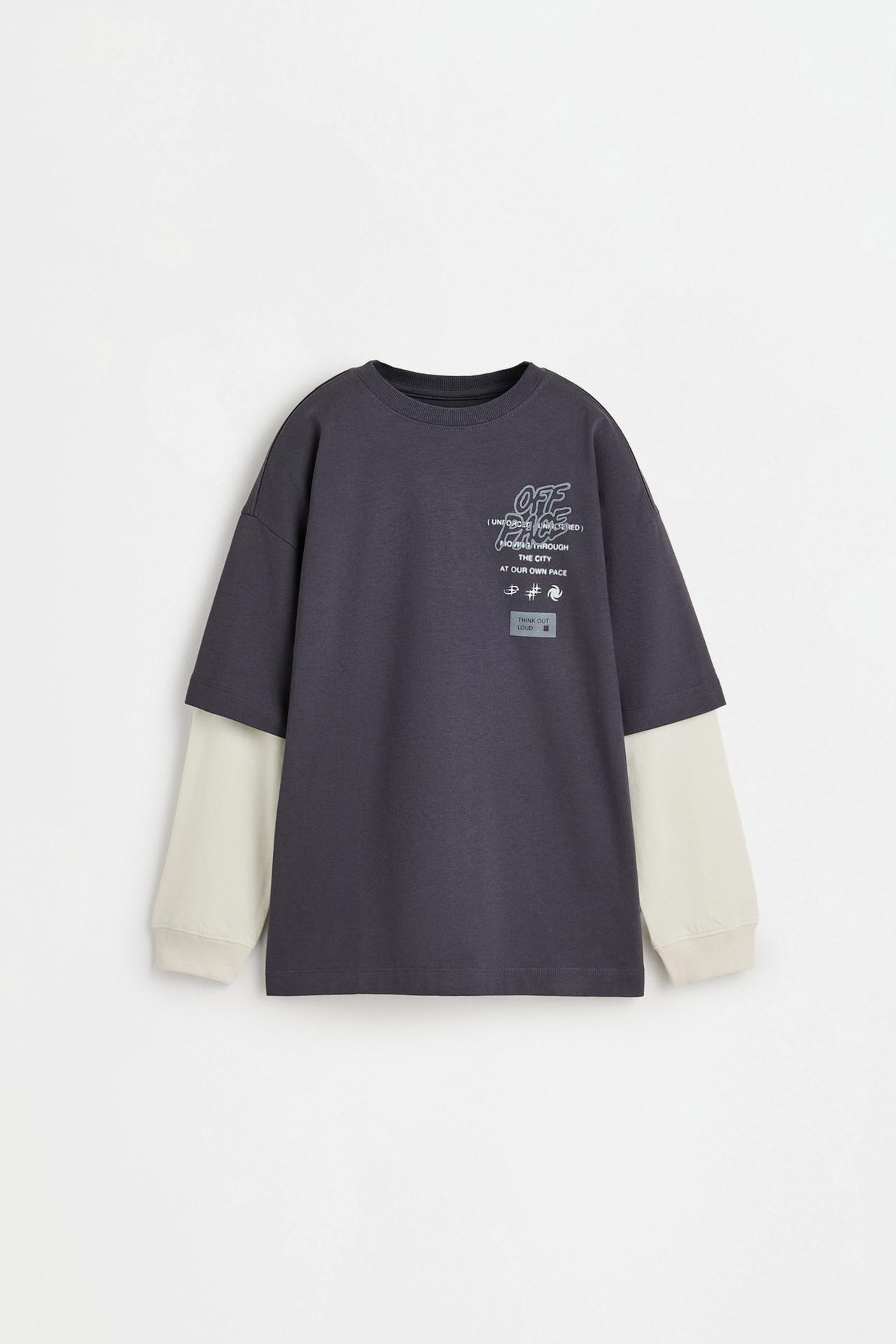 Printed double-sleeve T-shirt — LEAD