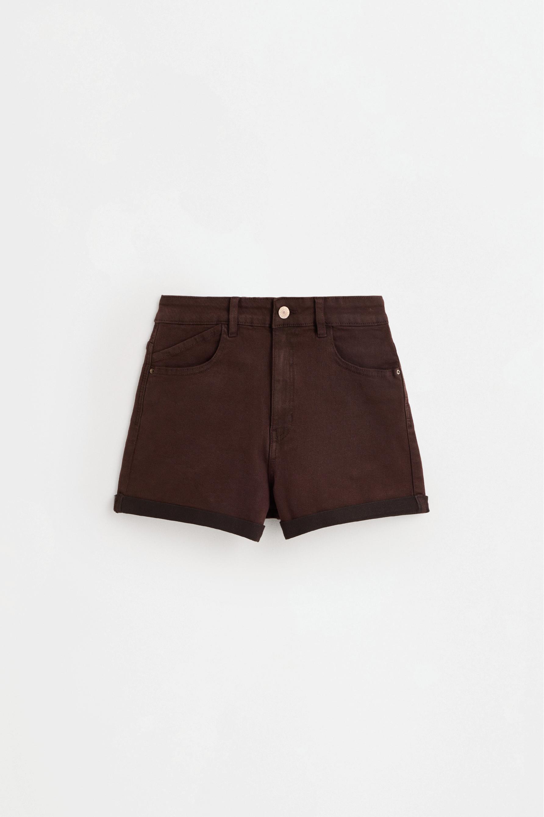 Shorts denim tiro alto