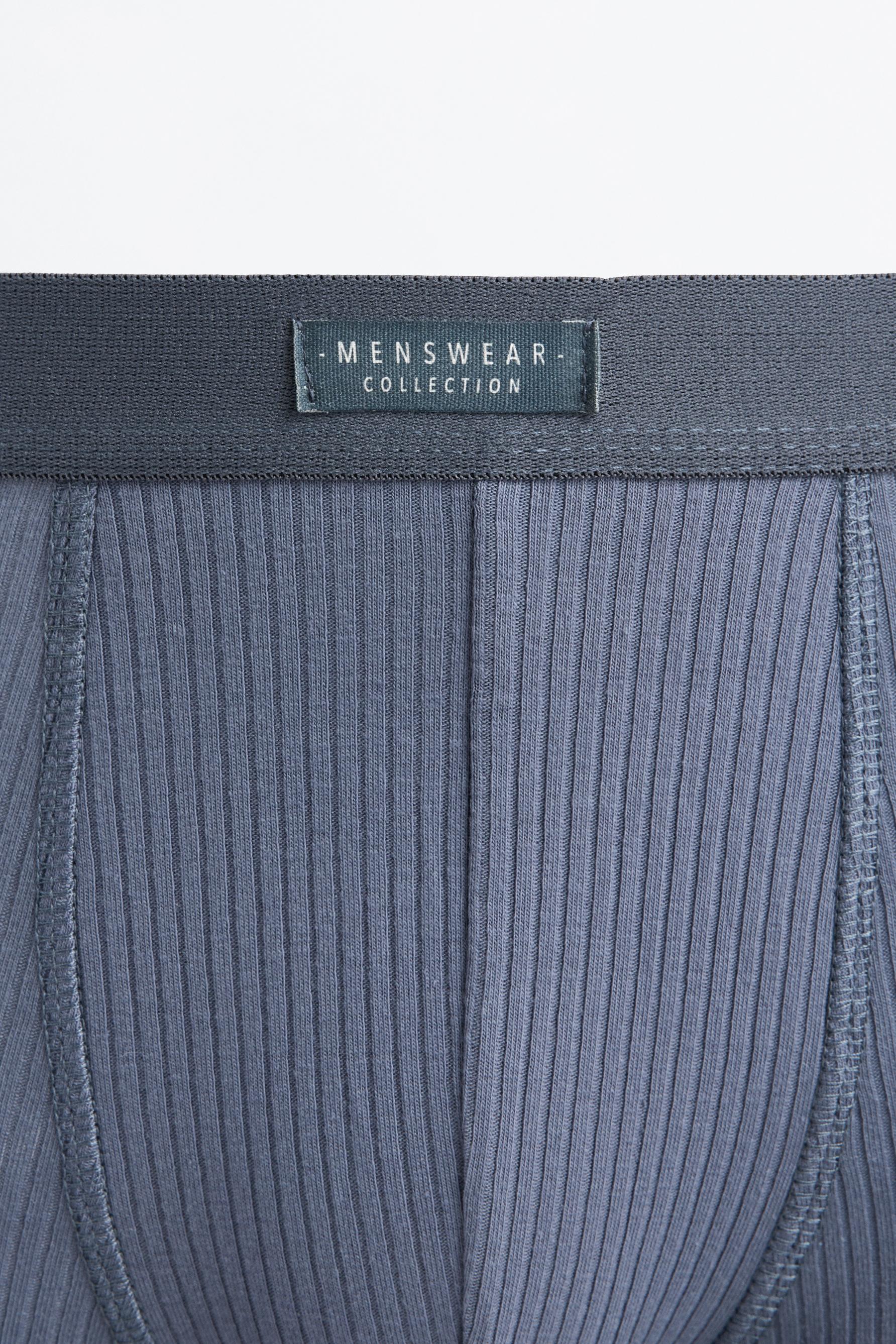 Ribbed boxers (Pack 3) — BLUE
