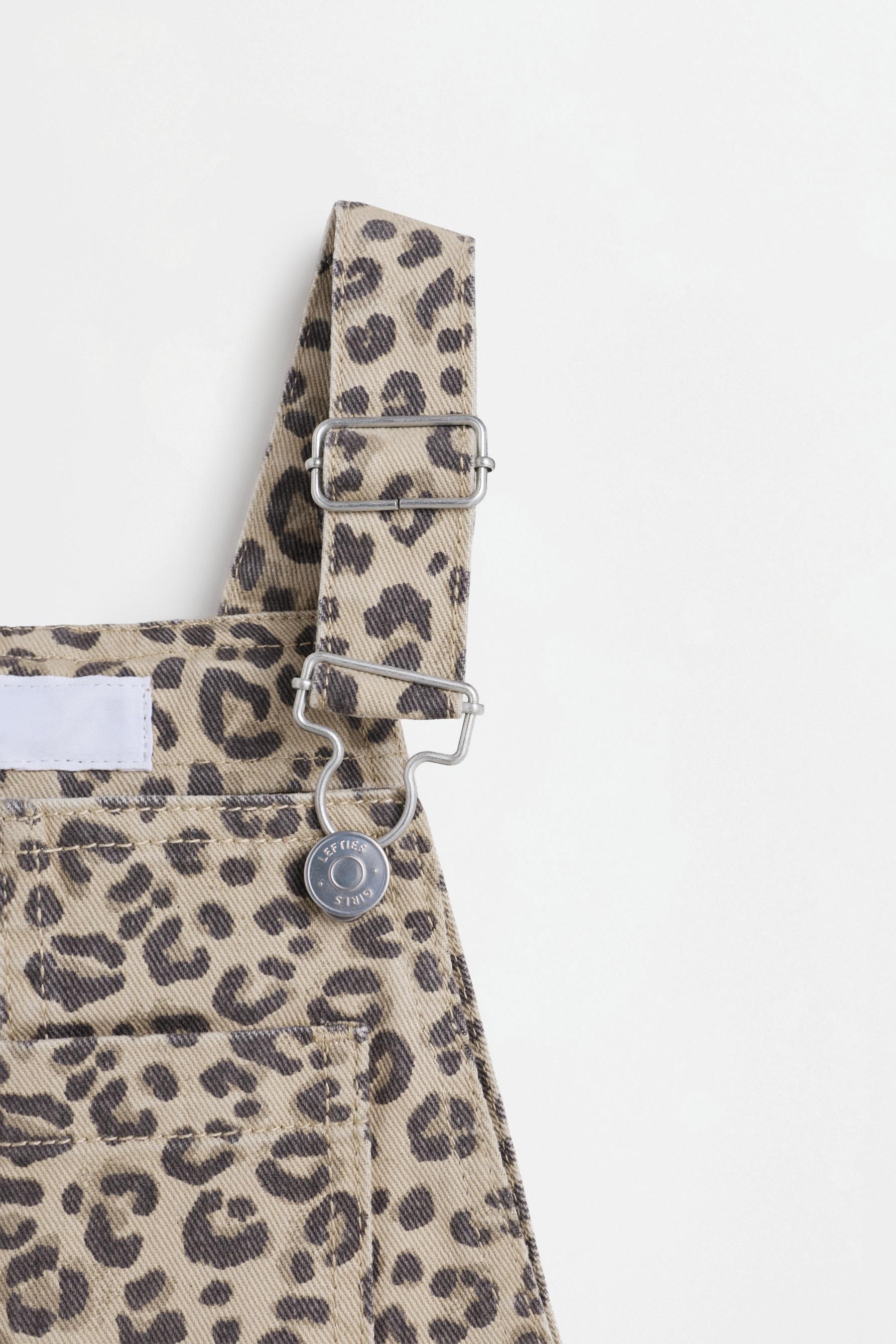 Animal print denim dungarees — MINK