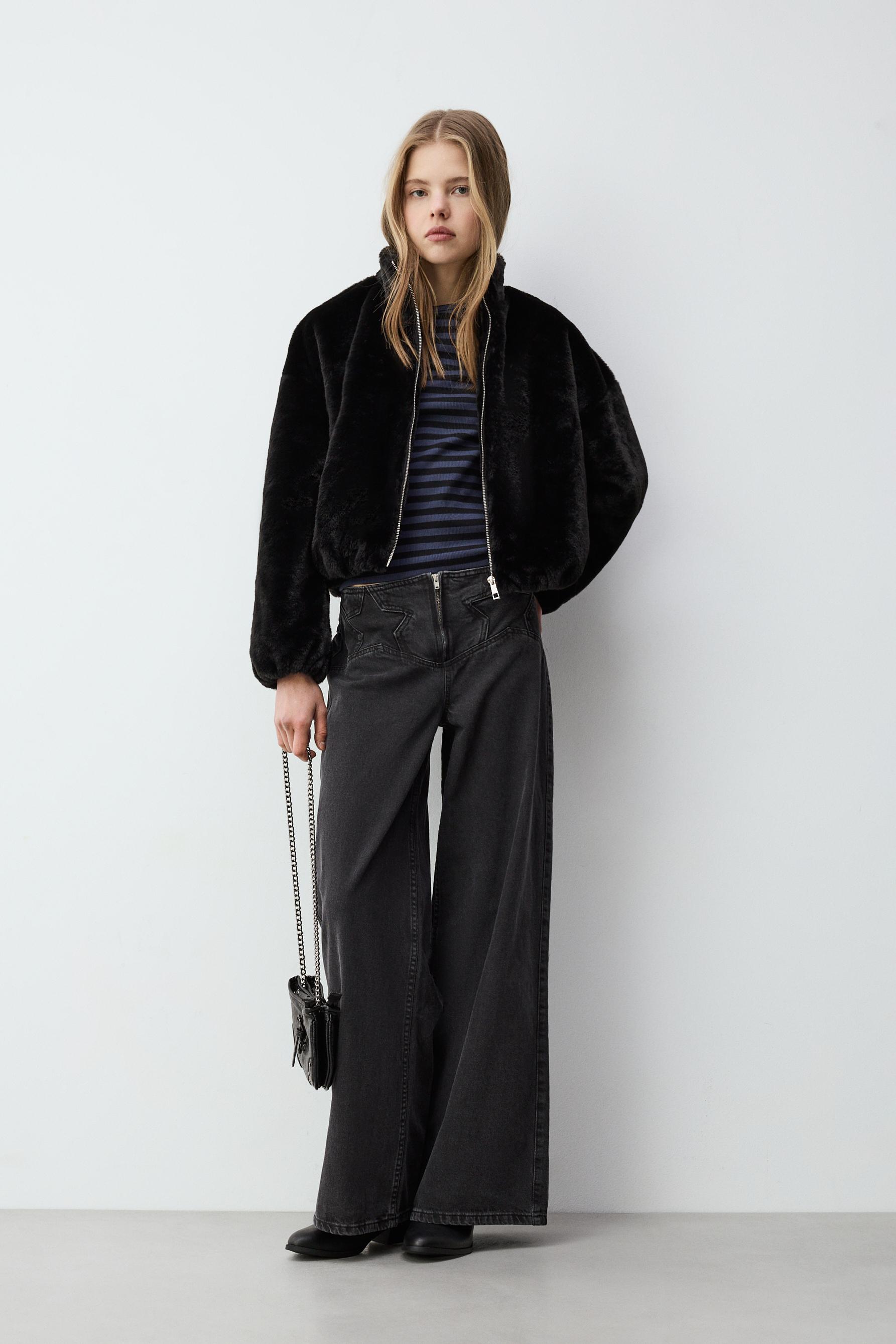 Jeans wide leg estrellas