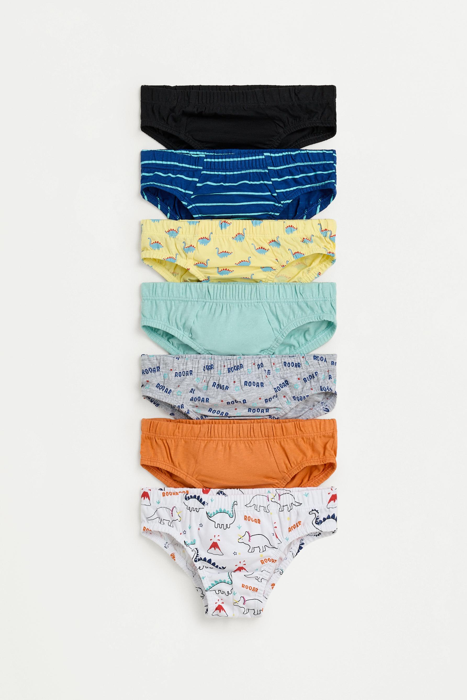 Assorted Briefs (7-Pack) — WHITE/GREY