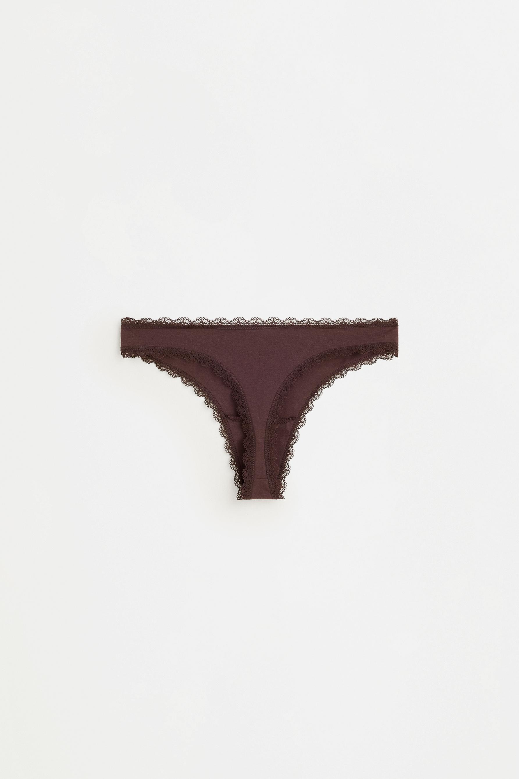 Cotton stretch Brazilian briefs (3-Pack) — MINK