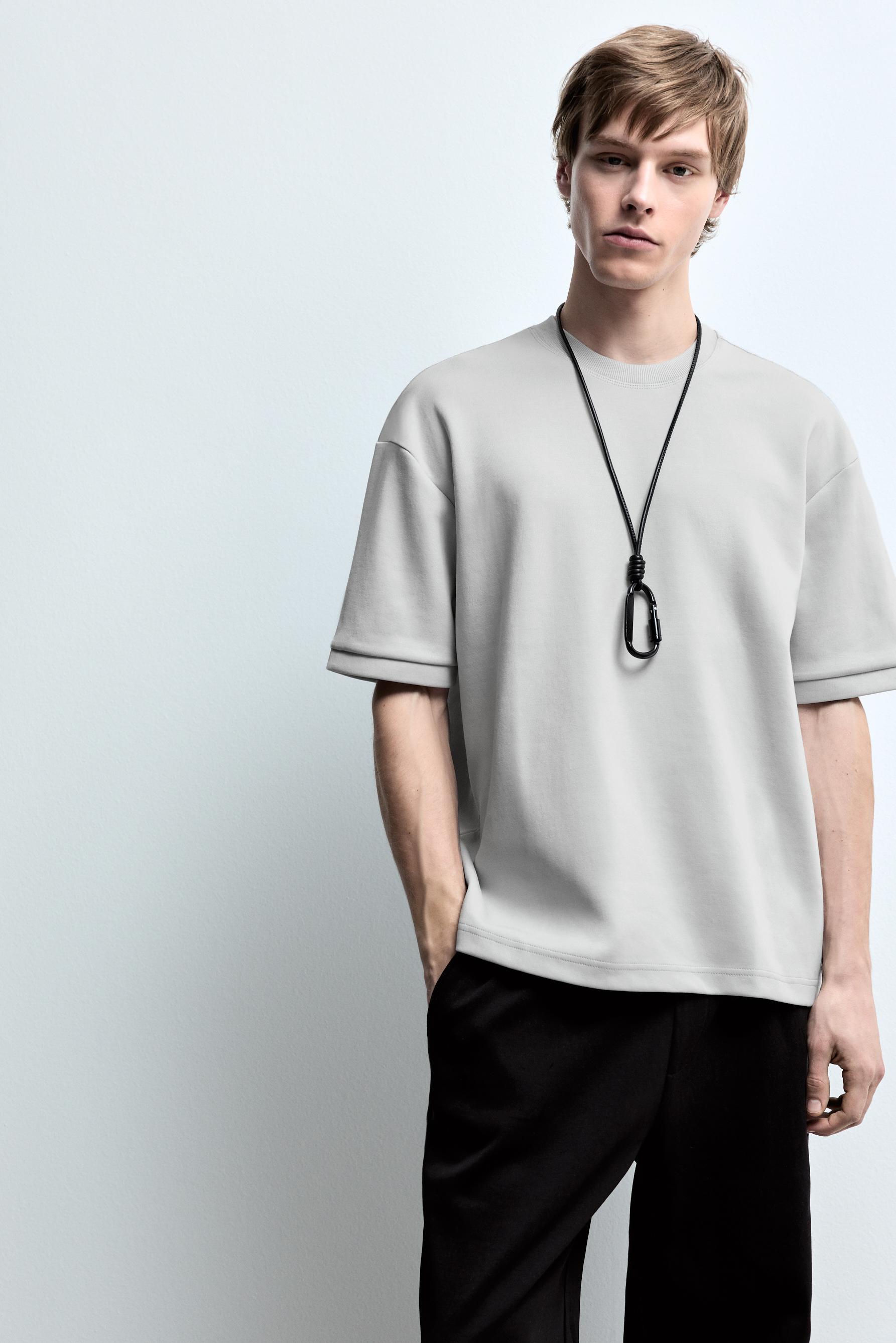 Heavy interlock T-shirt — PALE BLUE