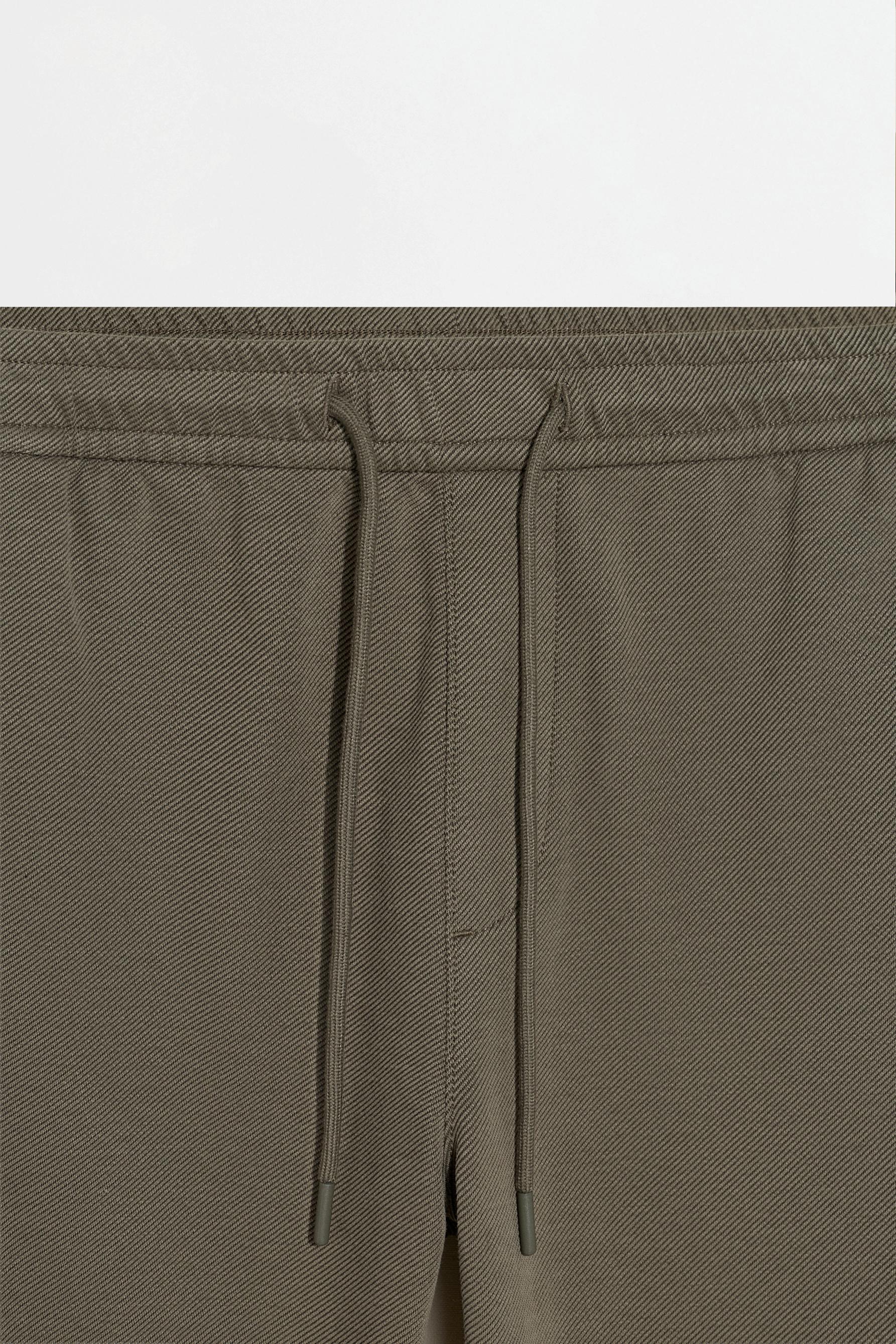 Textured joggers — KHAKI
