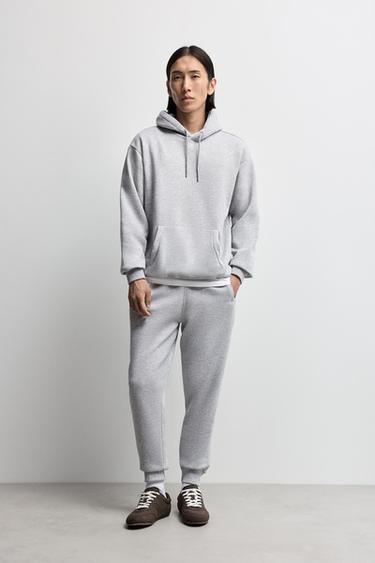 Regular fit tracksuit bottoms — GREY MARL 1
