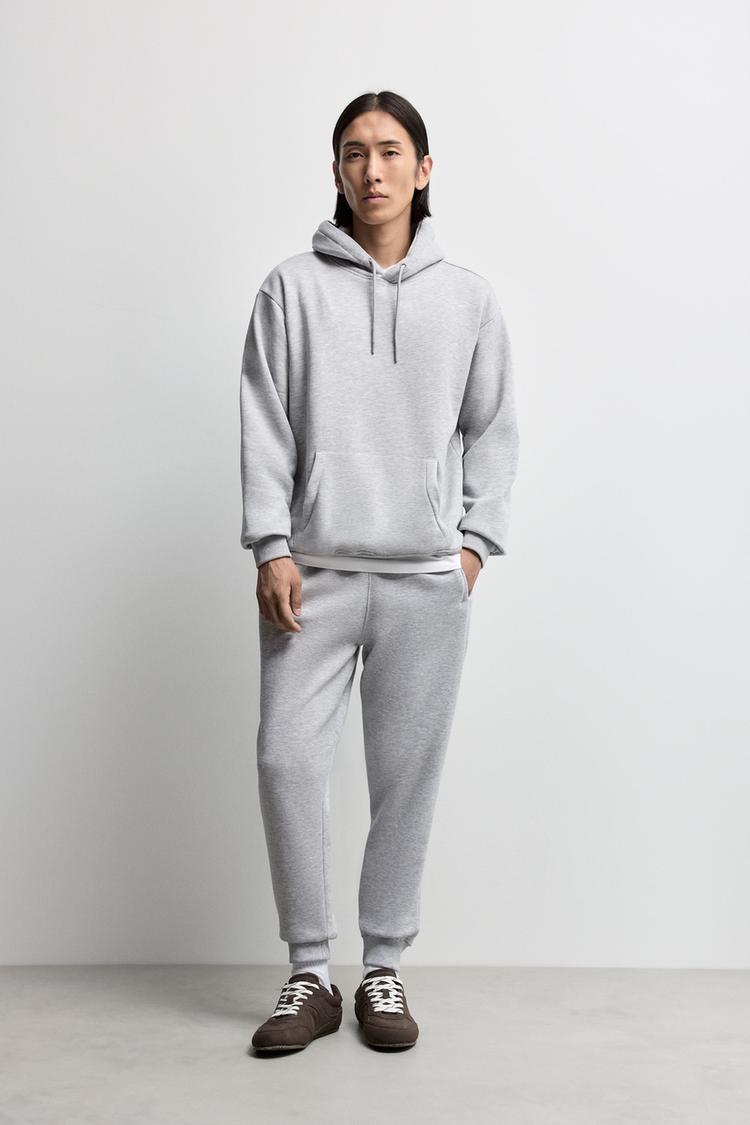 Regular fit tracksuit bottoms — GREY MARL