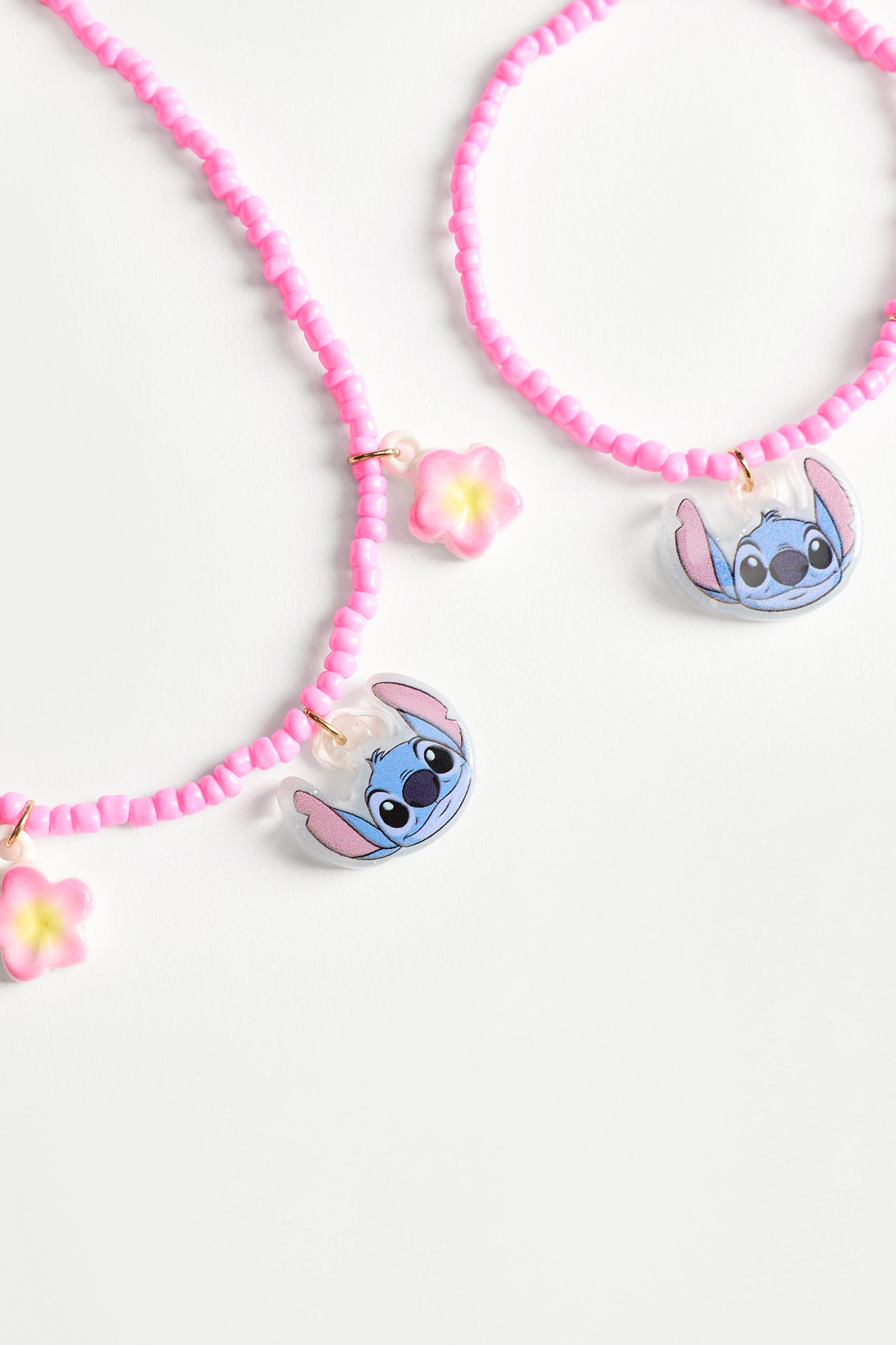 Stitch ©Disney necklace and bracelet set — PINK