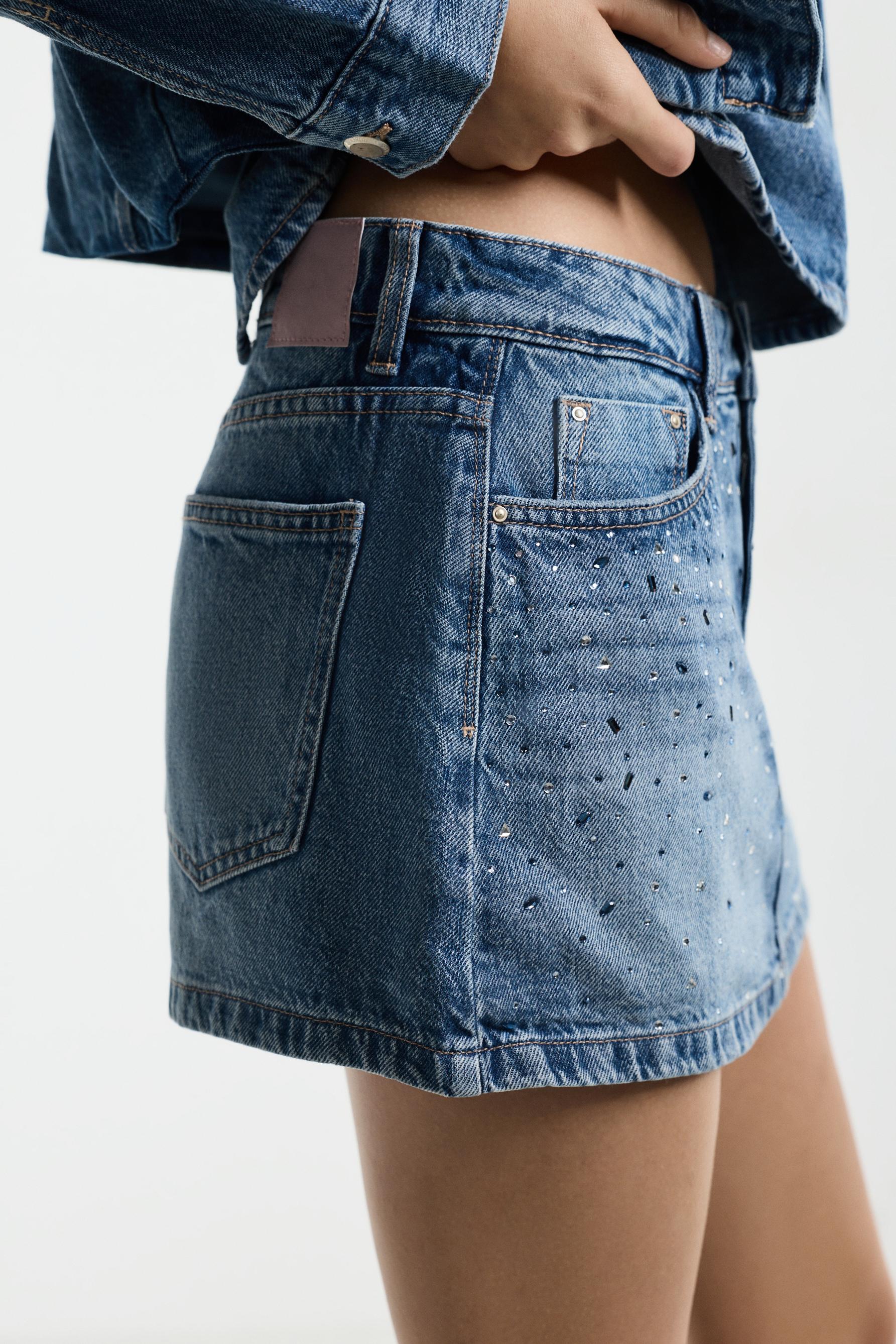 Rhinestone skort — DARK BLUE