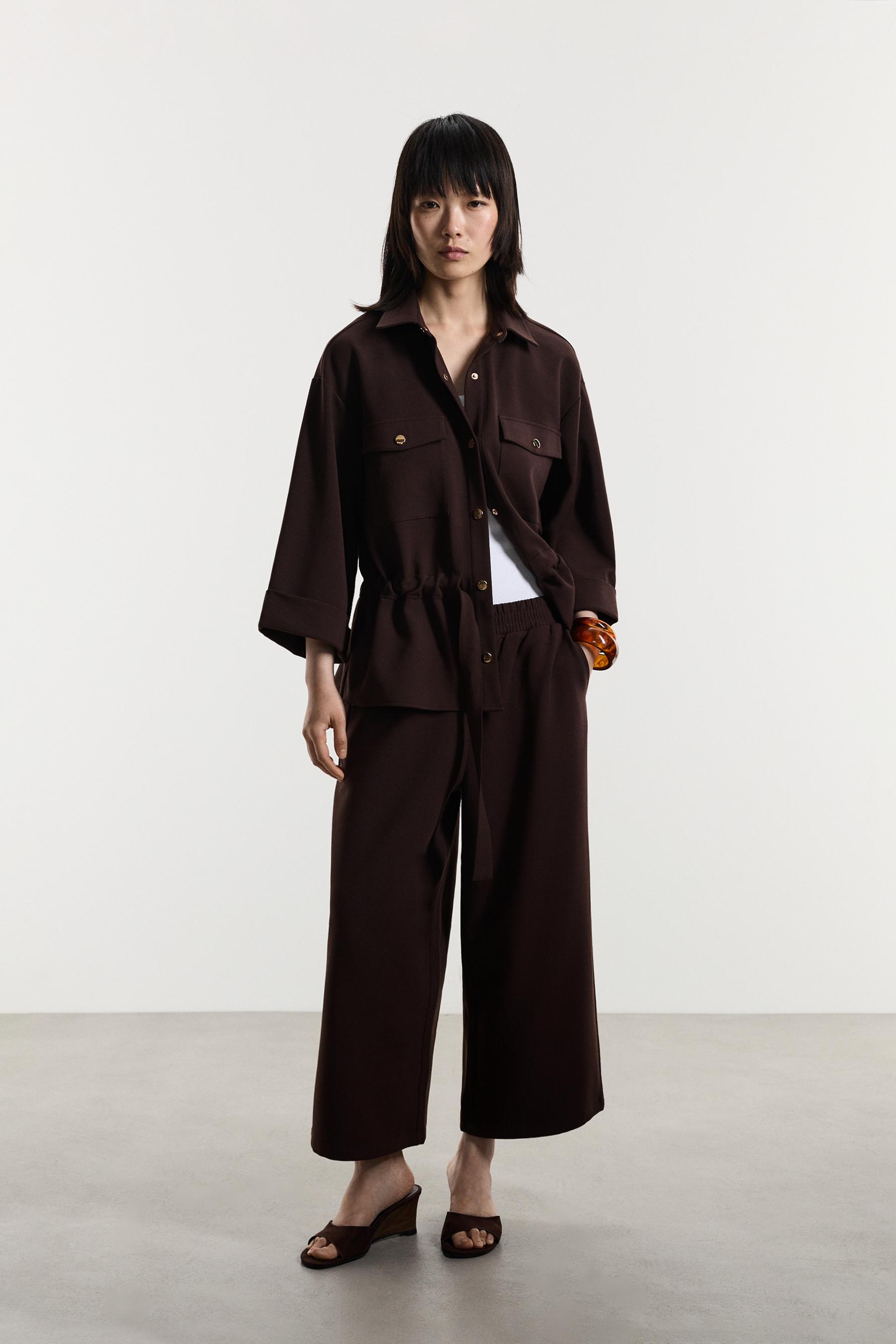 Culotte joggers — DARK BROWN