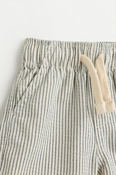 Striped denim jogger Bermuda shorts — BLUE TONES 3