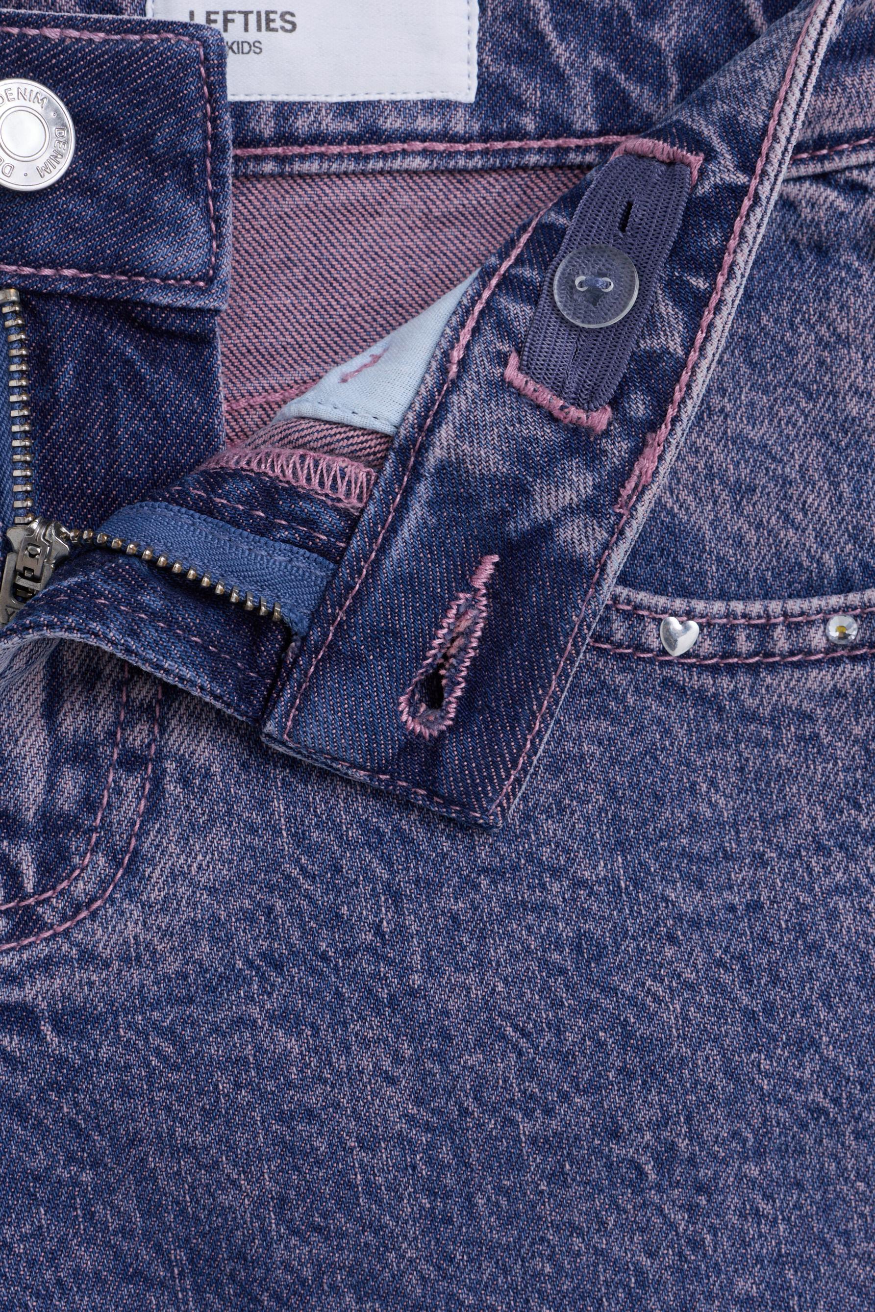 Studded straight-leg jeans — INDIGO